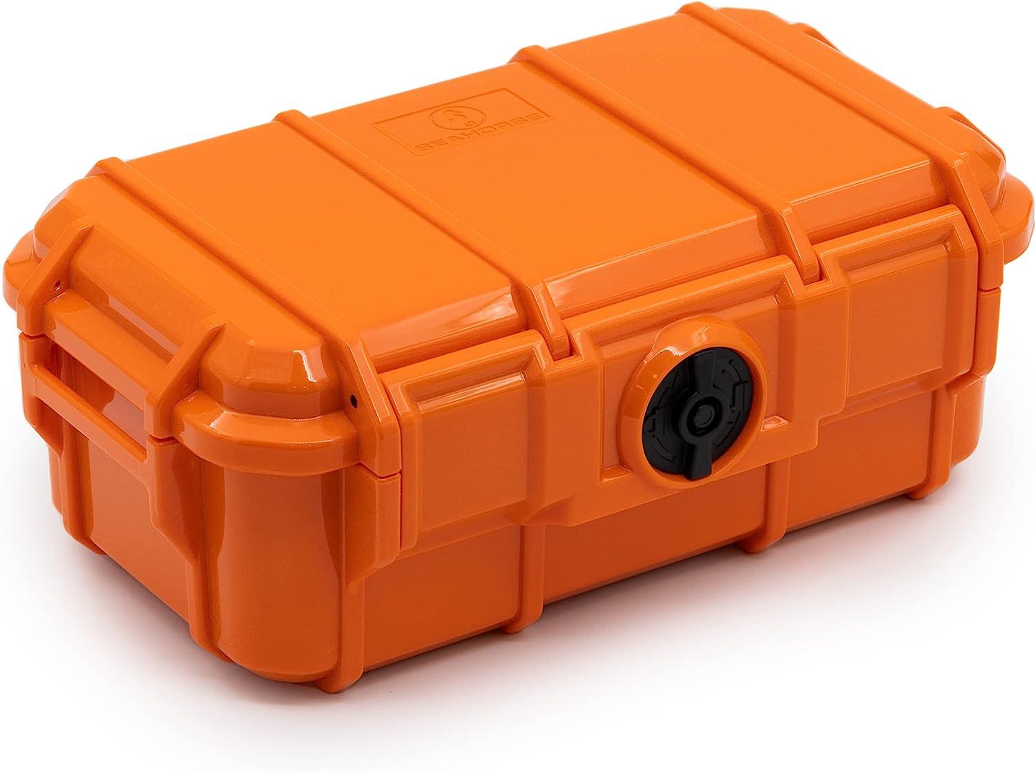 Evergreen 57 Waterproof Dry Box Protective Case - Travel Safe/Mil Spec/USA  Made - for Cameras, Phones, Ammo Can, Camping, Hiking, Boating, Water  Sports, Knives, & Survival (Orange)