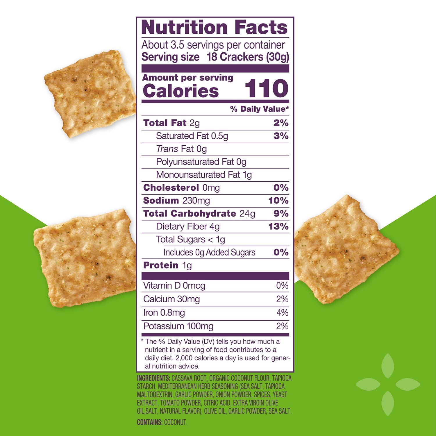 Crunchmaster Grain Free Crackers Mediterranean Herb 3.54 oz Gluten