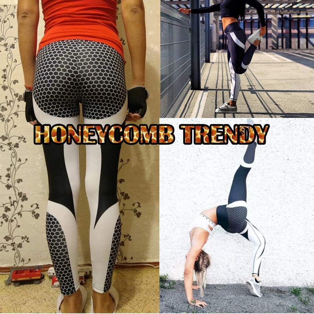 SEASUM Women Yoga Pants Heart Shape Patchwork Leggings High Waist Capris  Workout Sport Fitness Gym Tights #5 Comb Black Large