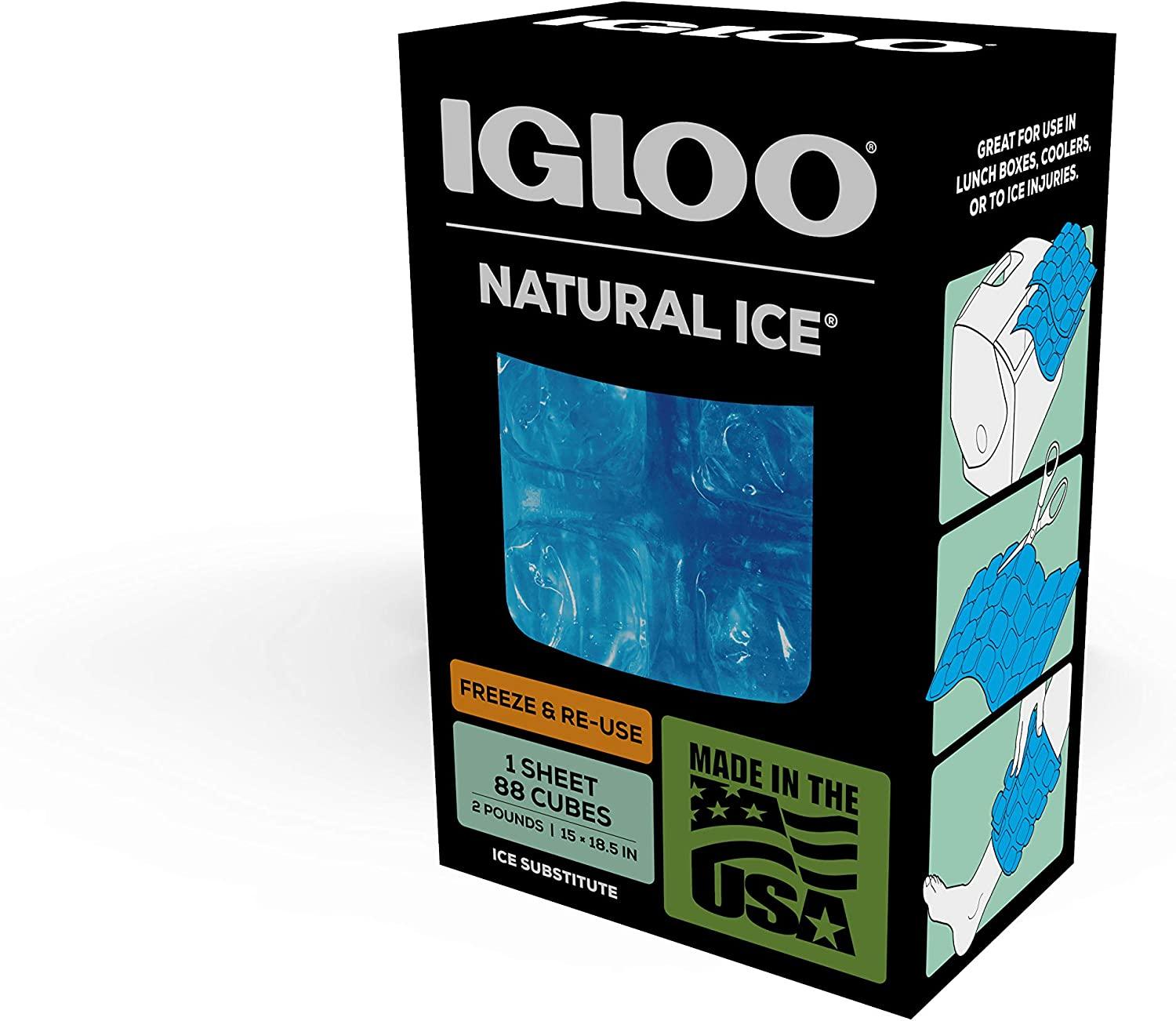 Igloo Maxcold Natural Ice Sheet 88 Cube - 15 x 18.5 Inches - Blue