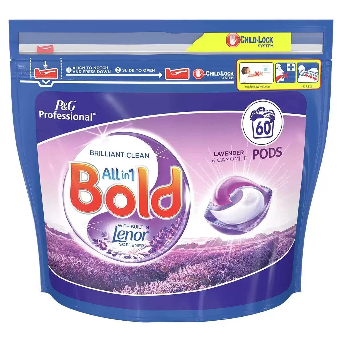 Bold All in One Pods with built in Lenor softener Lavender & Camomile