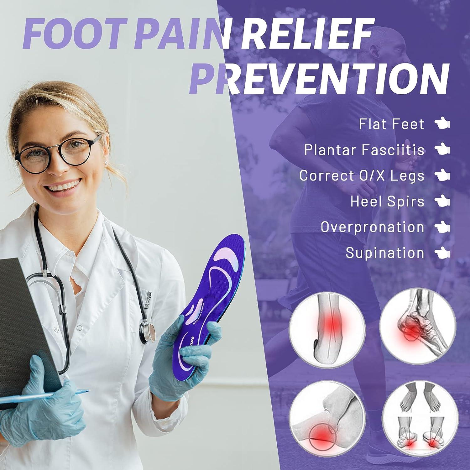 Plantar Fasciitis Arch Support Shoe Insoles Gel Orthotic Inserts for