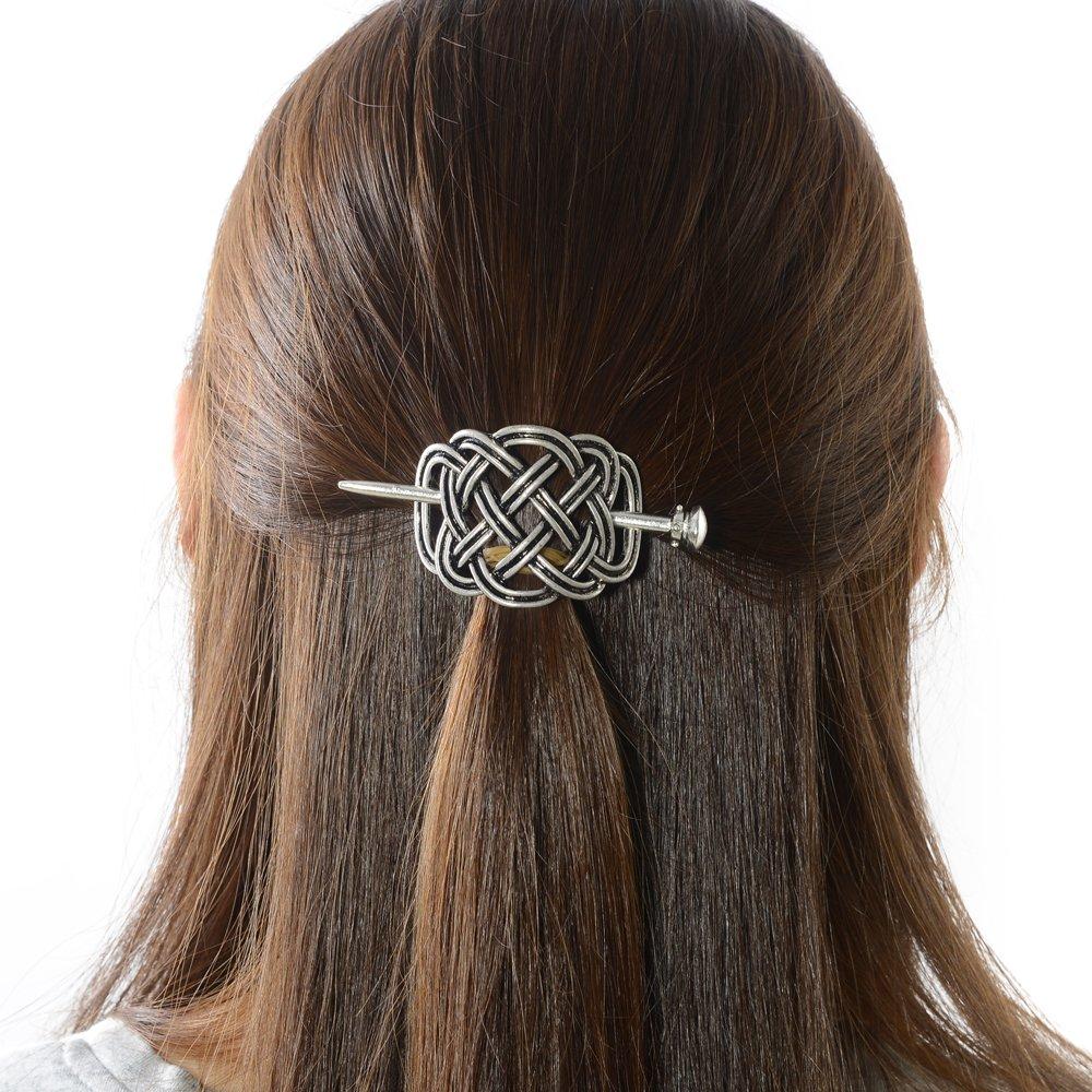 Viking Celtic Hair Sticks Hairpin-Viking Hair Clip Sticks for Long Hair  Stick Slide Irish Hair Accessories (NG)