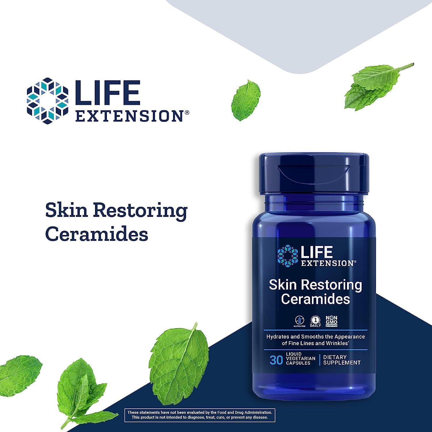 Life Extension Skin Restoring Ceramides Hydrating & SkinNourishing