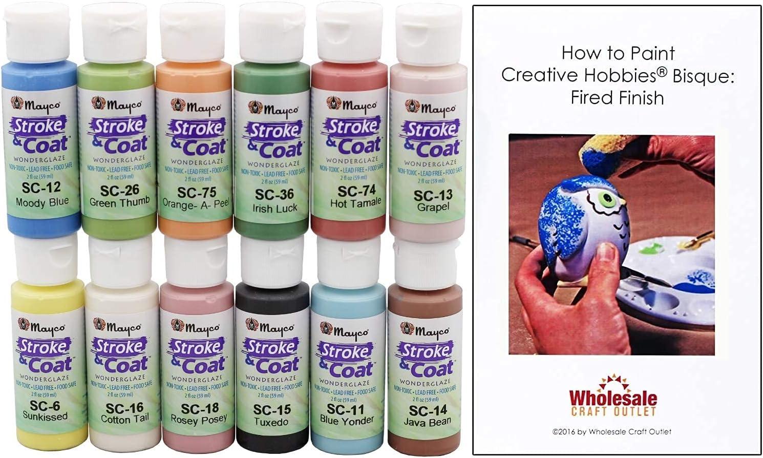 Creative Hobbies Mayco Stroke and Coat Glaze for Ceramics Kit 1