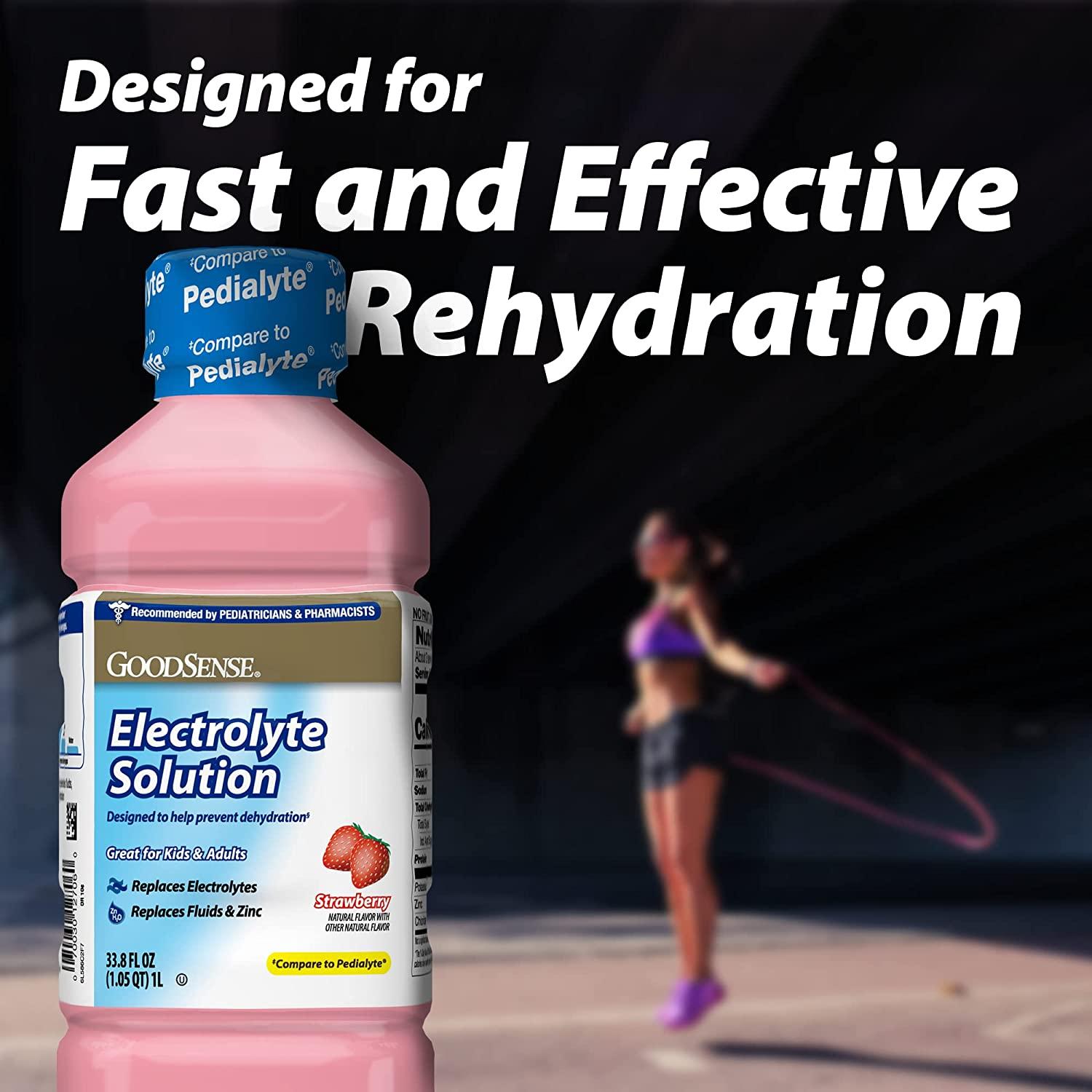 GoodSense Strawberry Electrolyte Solution 33.8oz (Pack of 6