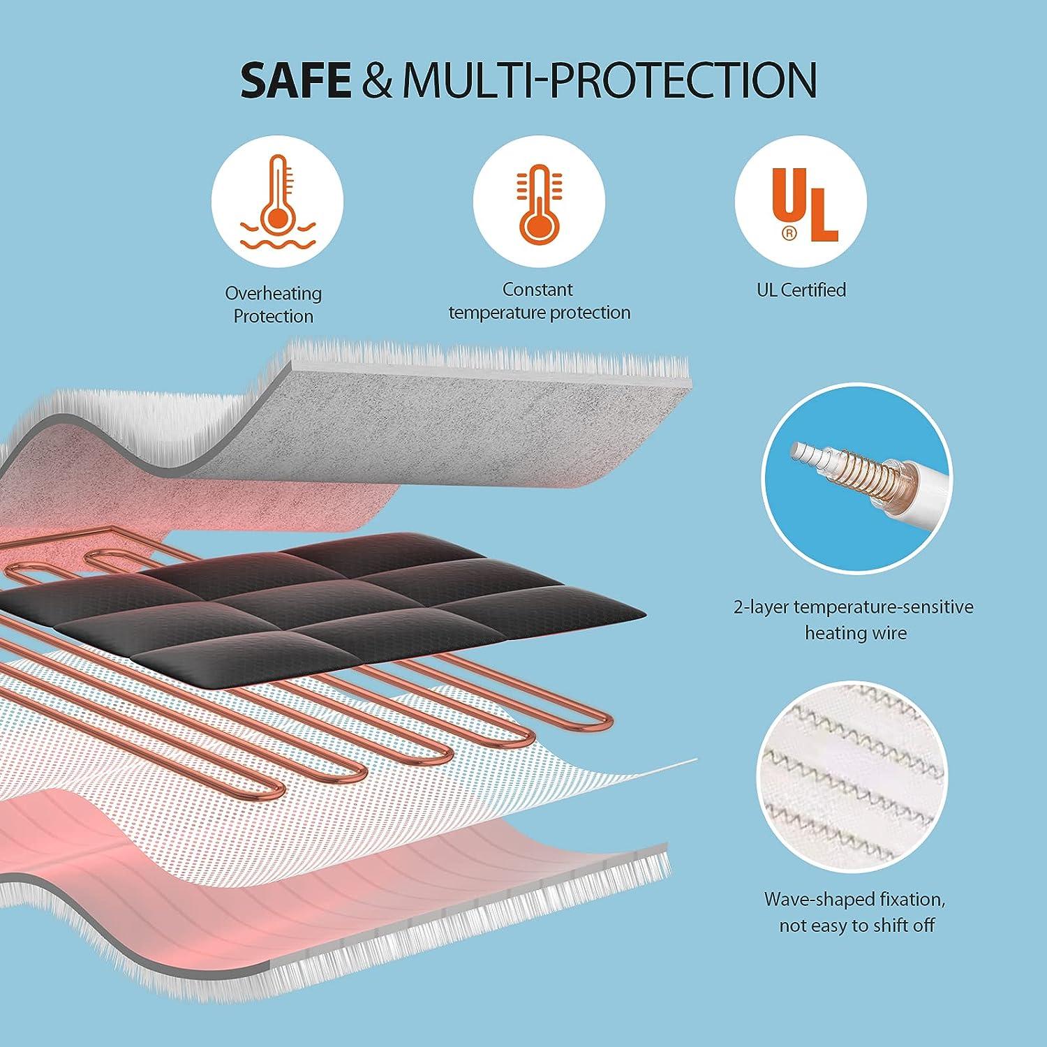 Weighted Heating Pad For Neck And Shoulder Pain Relief,2lb,Heated Neck Shoulder Wrap With 12 Heat Setting,1-24 Hour Auto Shut Off, Stay On Function, Moist Heat,Machine Washable Hot Heated Pad