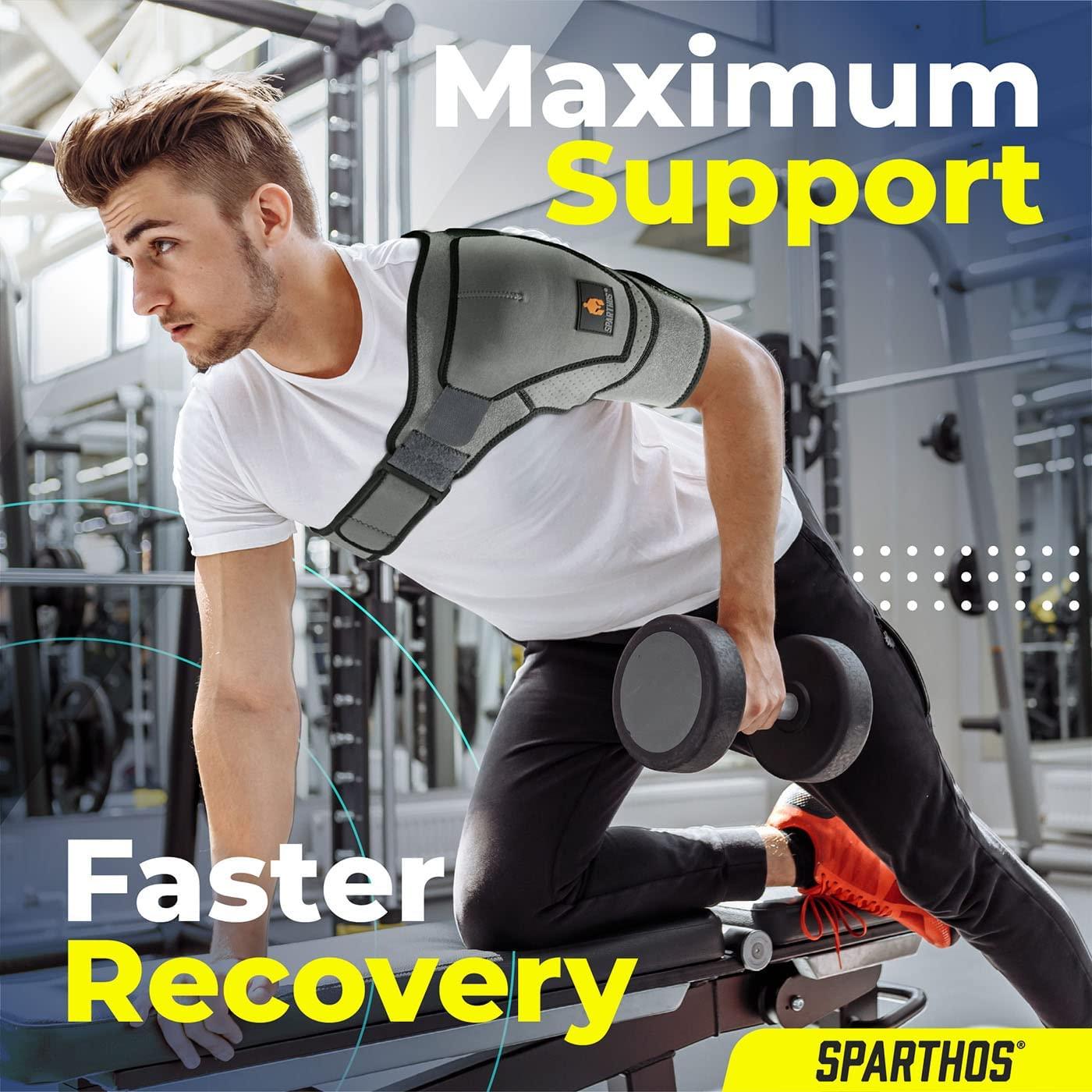 Sparthos Shoulder Brace Support and Compression Sleeve for Torn