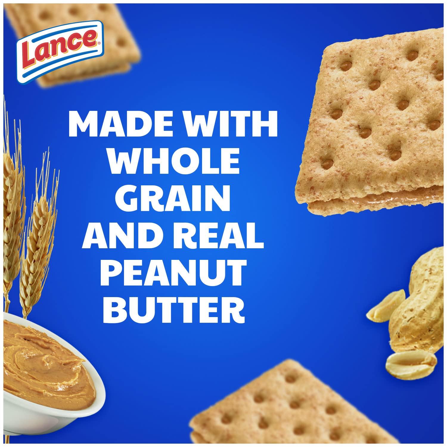 Lance Whole Grain Peanut Butter Sandwich Crackers 8 Ct Box
