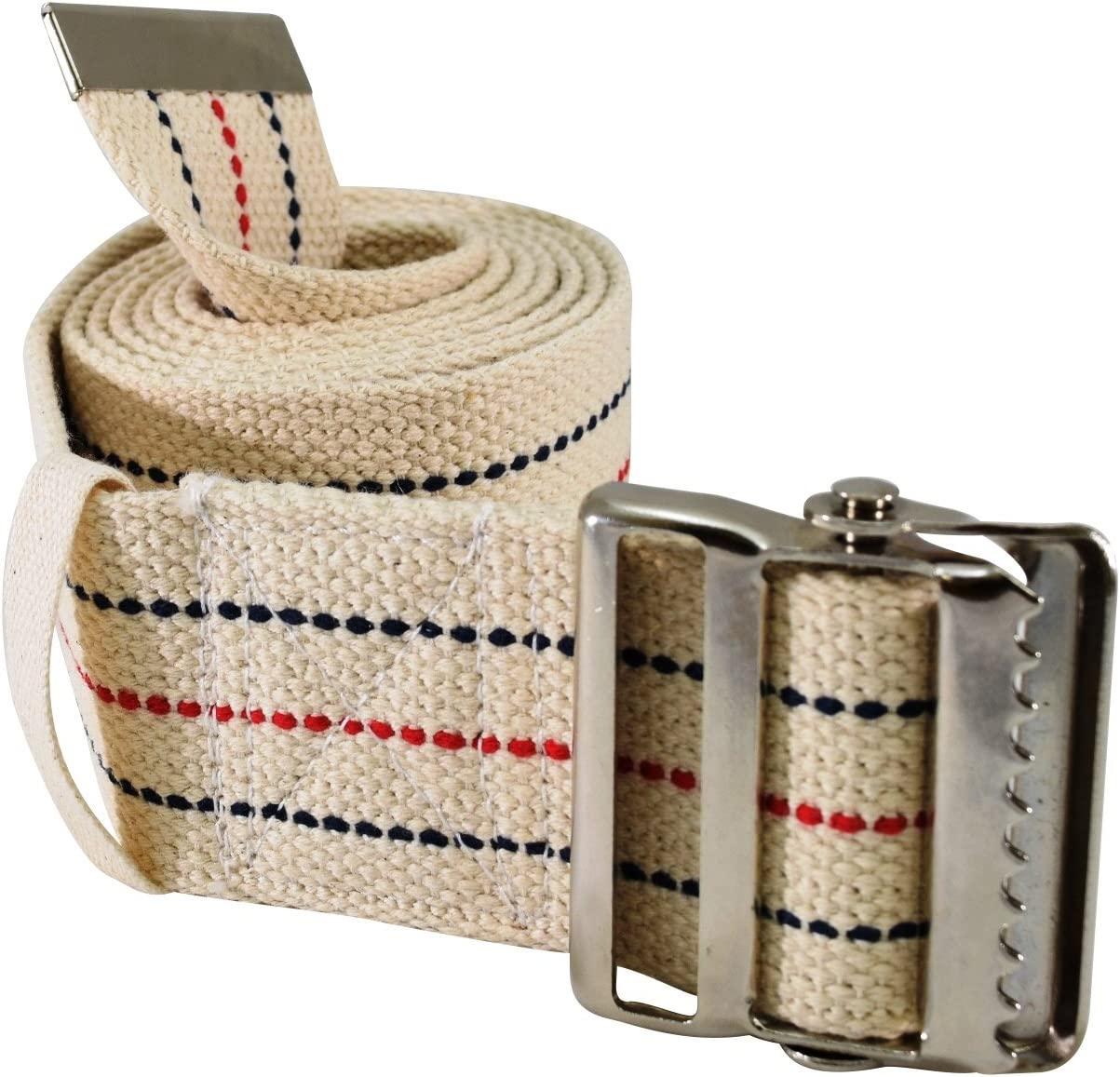 Secure 60 inch Transfer Gait Belt for Seniors with Metal Buckle