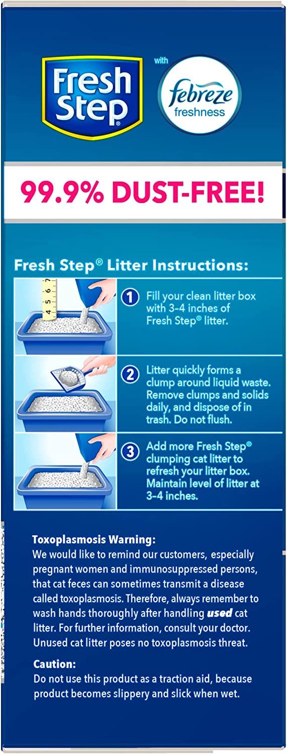 Fresh Step Scented Litter with The Power of Febreze, Clumping Cat