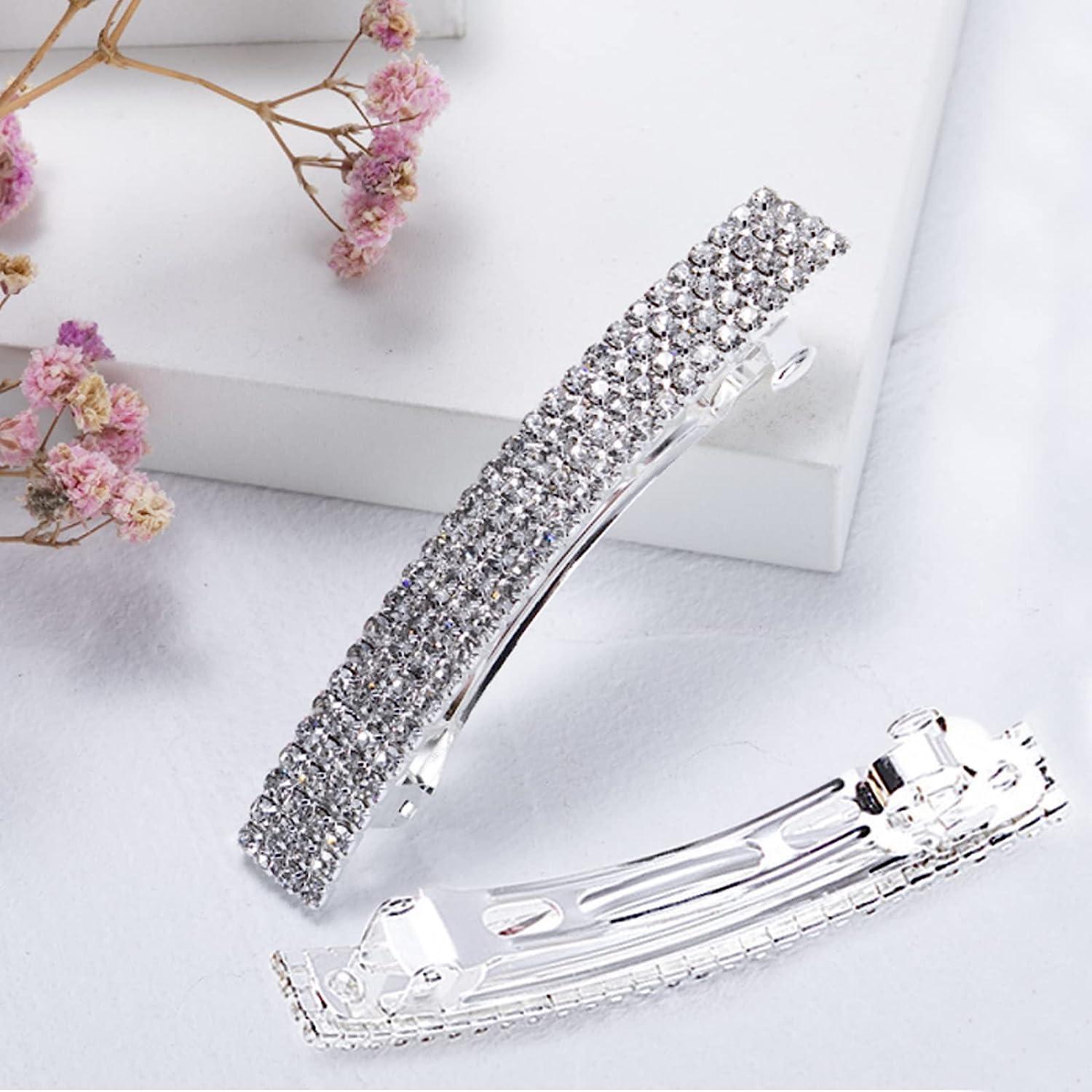  Silver Color Rhinestone Shoe Clips (2 pcs), Clips for