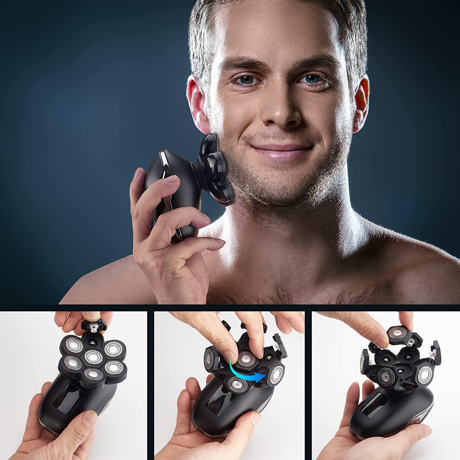 Electric Head Shavers for Bald Men, Upgraded Head Shaver 7 Floating Heads,Head Razors for Bald