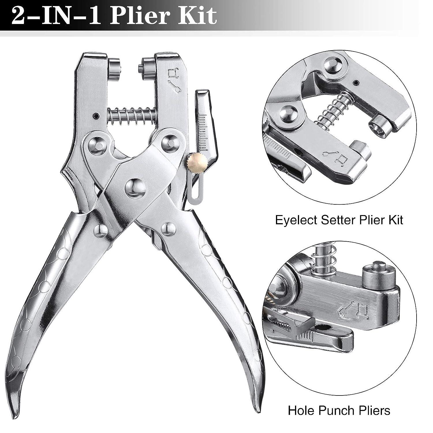 Grommet Tool Kit Eyelet Plier Eyelet Hole Punch Pliers Tool Kit for Fabric  Paper