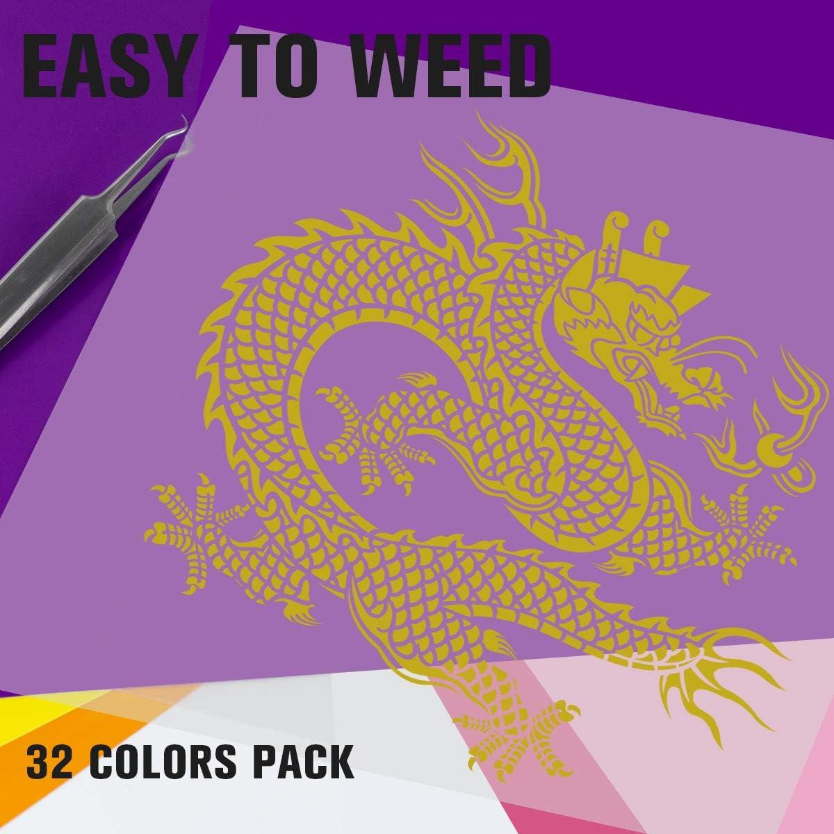 HTV Heat Transfer Vinyl Bundle 43 Pack 12x10 PU IronOn for TShirts