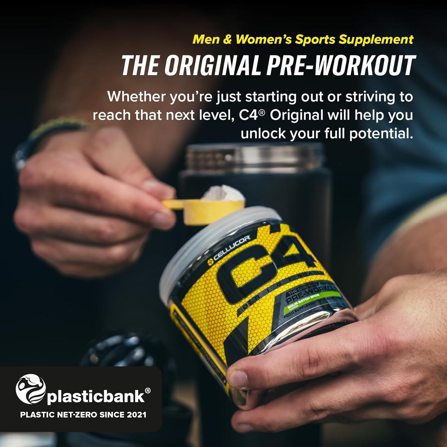 C4 Original Beta Alanine Sports Nutrition Bulk Pre Workout Powder for Men &  Women