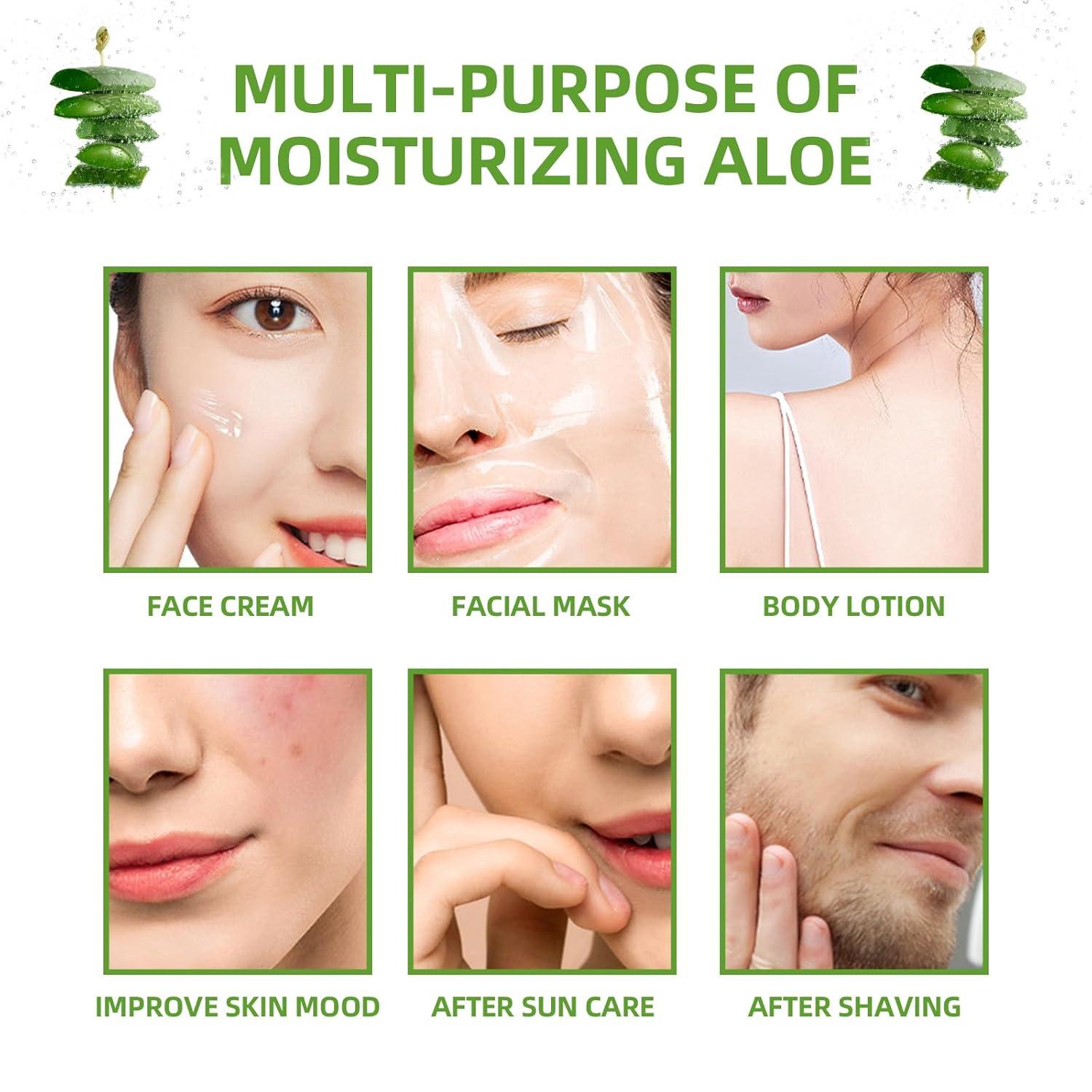 Organic Aloe Vera Gel 300ml - Sunburn Repair & Hydration for Face Hair &  Body - Ideal for Sensitive Skin | Buy Now with Express International  Delivery | GoSupps.com