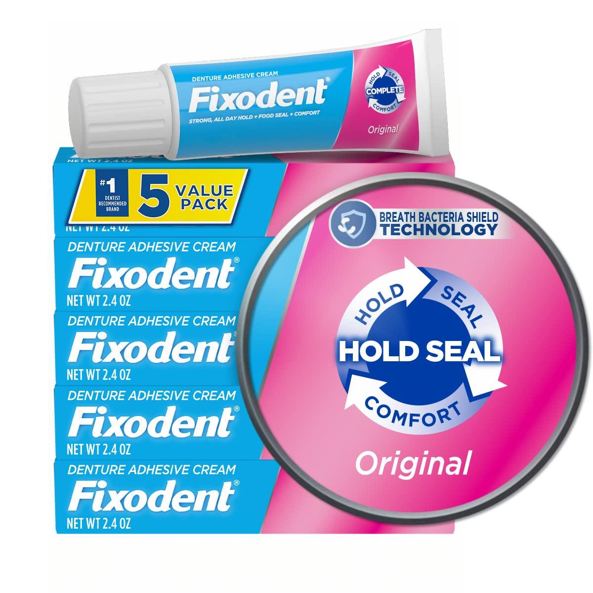 Fixodent Original Secure Denture Adhesive Cream for Full and Partial