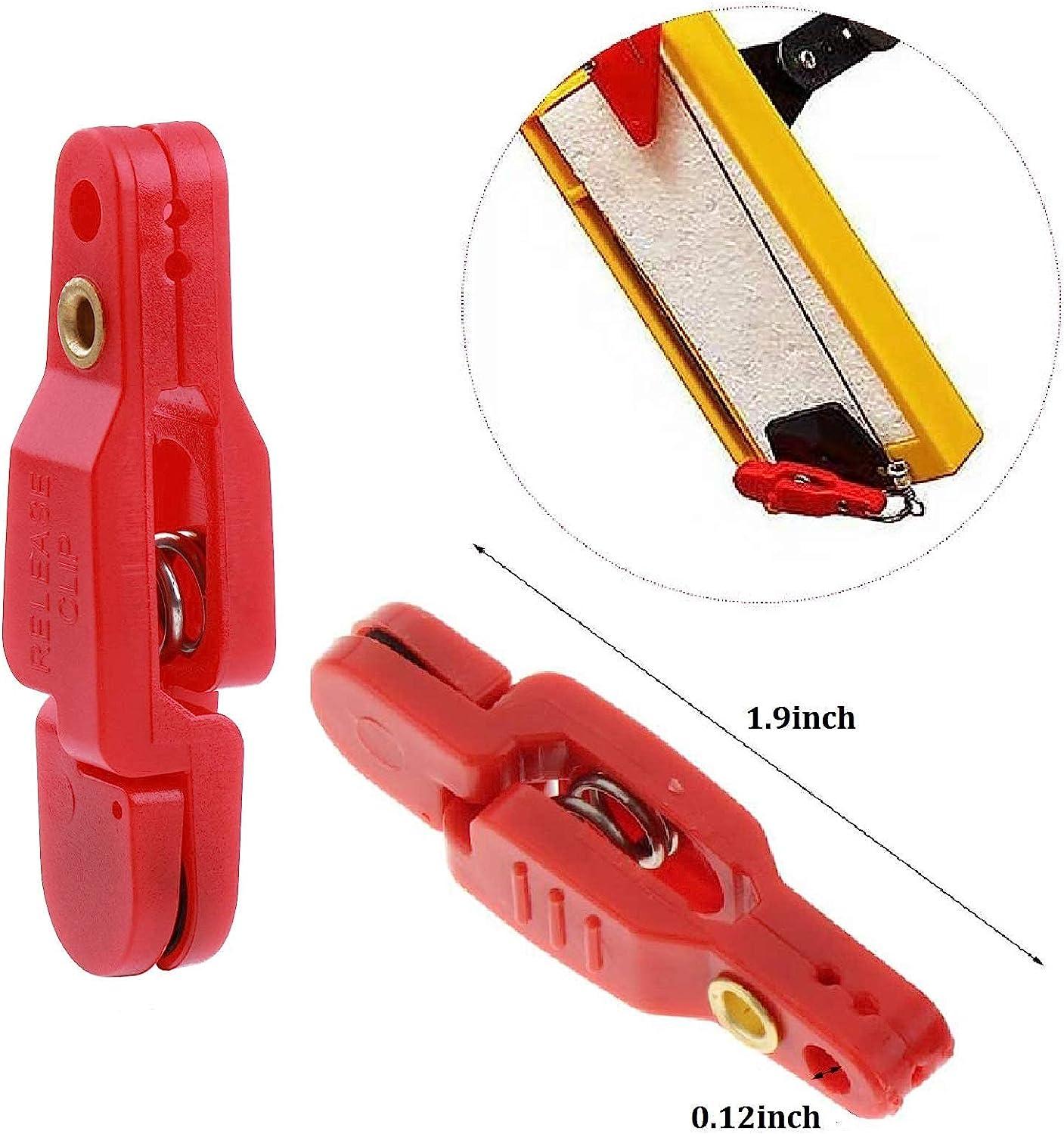 FUNORNAM Heavy Tension Snap Release Clips for Weight Planer Board Kites  Downrigger Trolling Fishing red