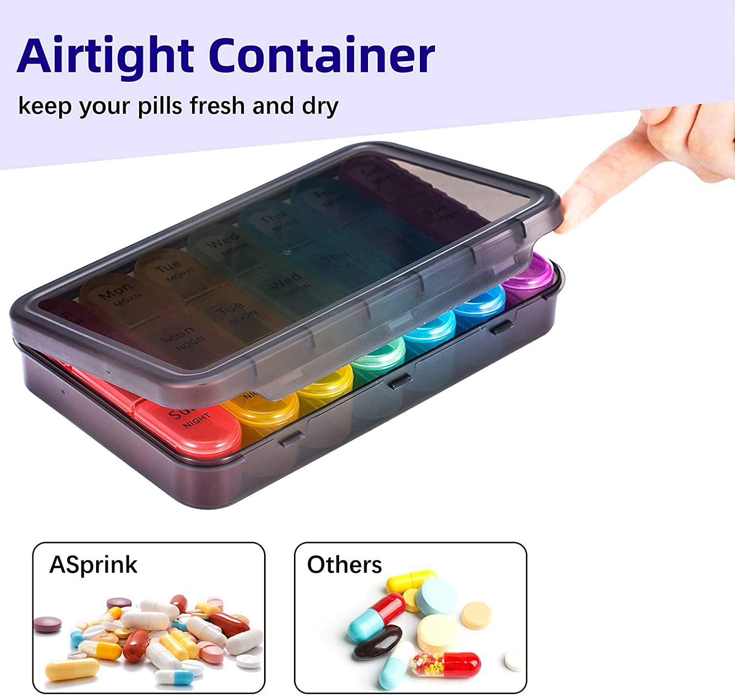 Pill Organizer 3 Times a Day Weekly Pill Organizer 3 Times a Day