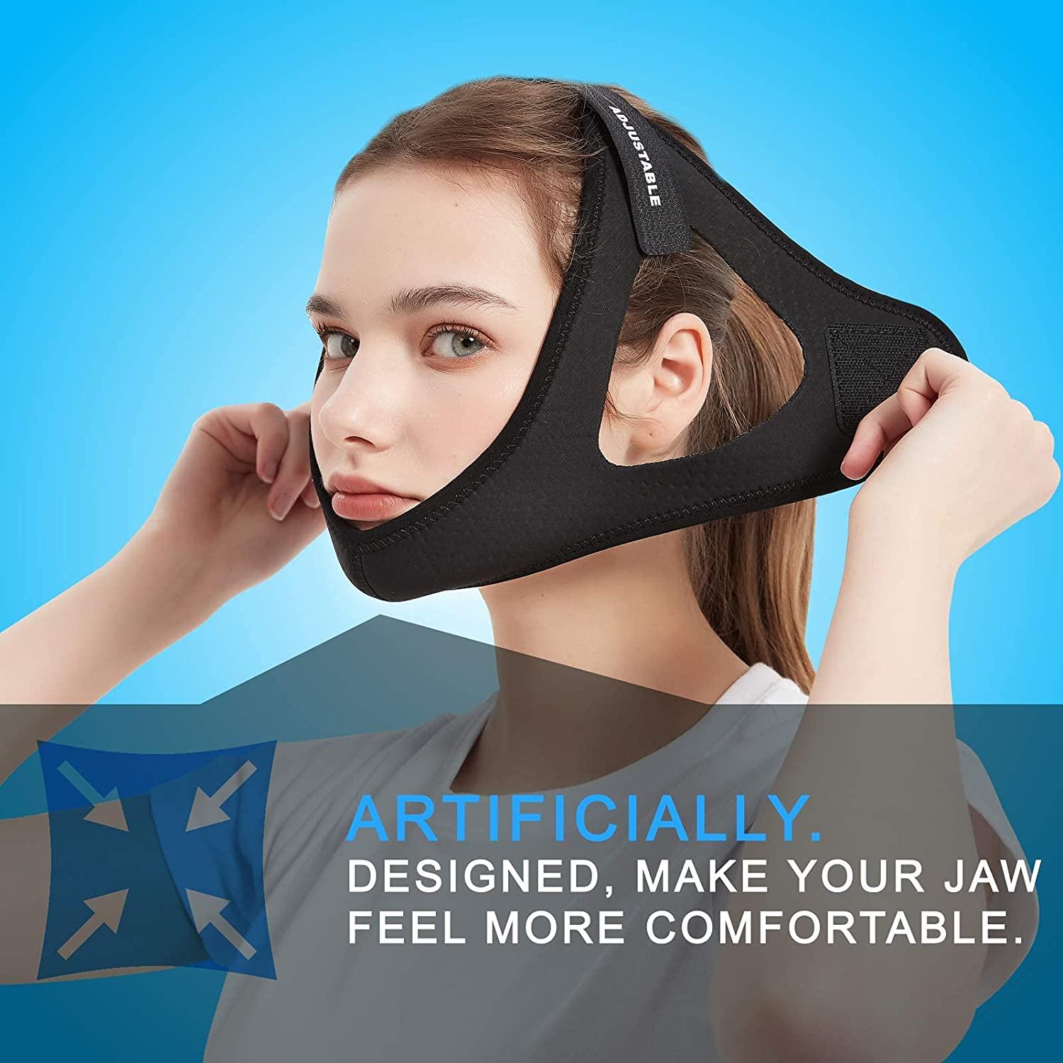 Anti Snoring Devices Adjustable Chin Strap for CPAP Users and Mouth