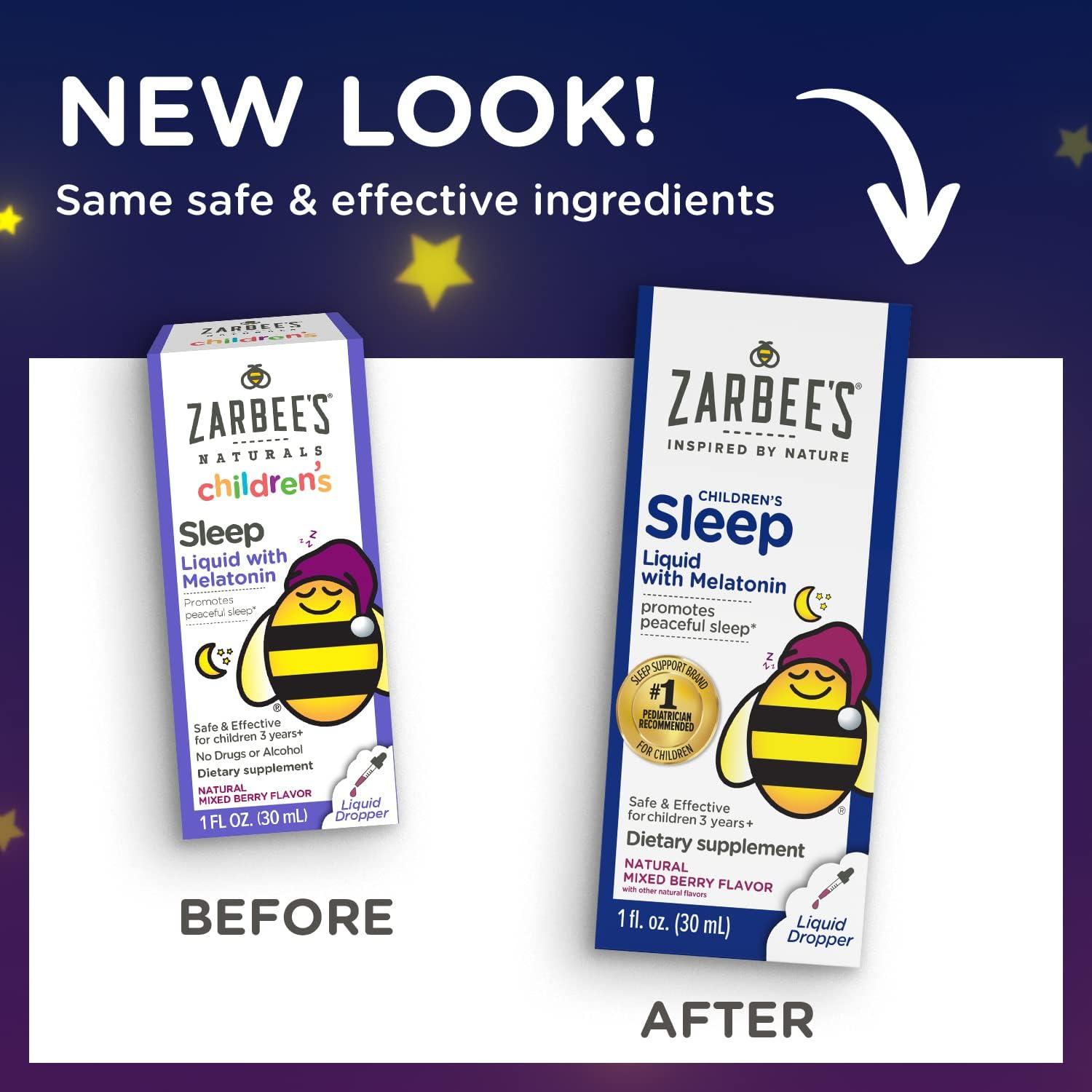 Zarbee's Childrens Sleep Liquid with Melatonin For Children 3 Years