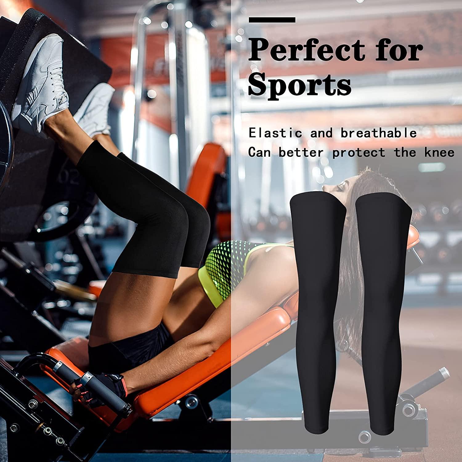 Compression Leg Sleeve Full Length Leg Sleeves Sports Cycling Leg Sleeves  for Men Women, Running, Basketball (4 Pieces, Black and White, XS) :  : Clothing, Shoes & Accessories