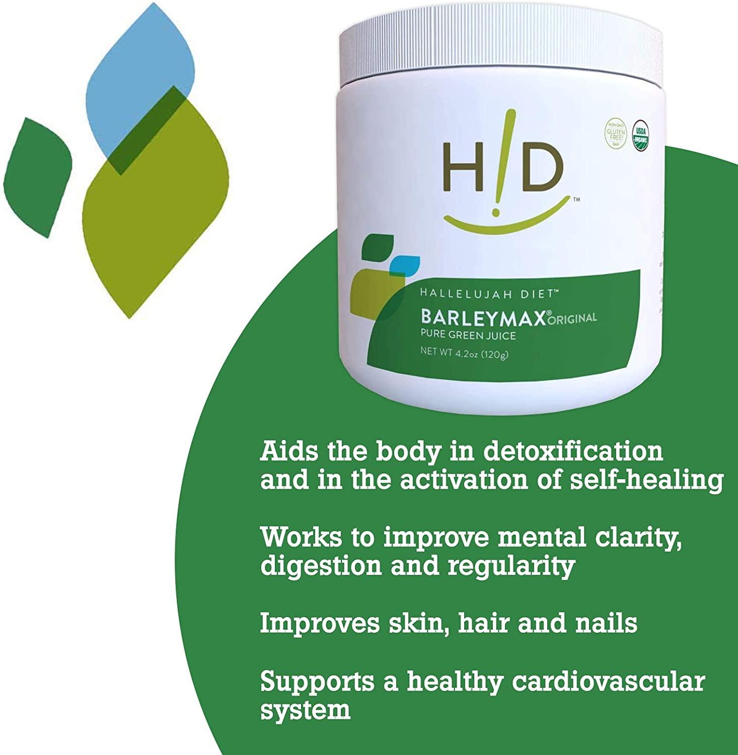 Hallelujah Diet Organic BarleyMax Barley and Alfalfa Grass Juice
