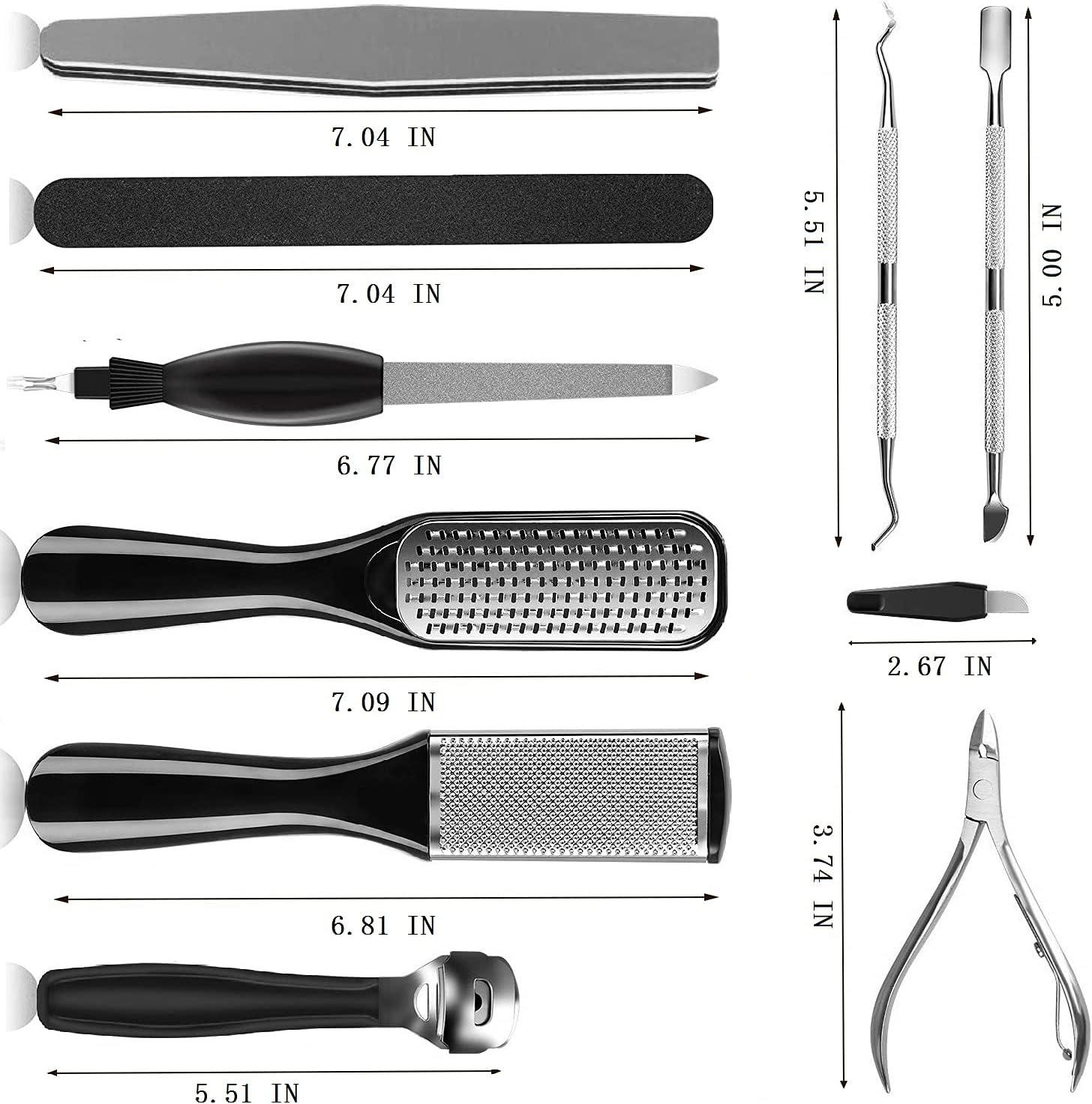 Professional Pedicure Tools Set, 26 in 1 Stainless Steel Foot Care Kit Foot  Rasp Dead Skin Remover Pedicure Kit,Foot File Kit Foot Callus Remover, for  Men Women Travel