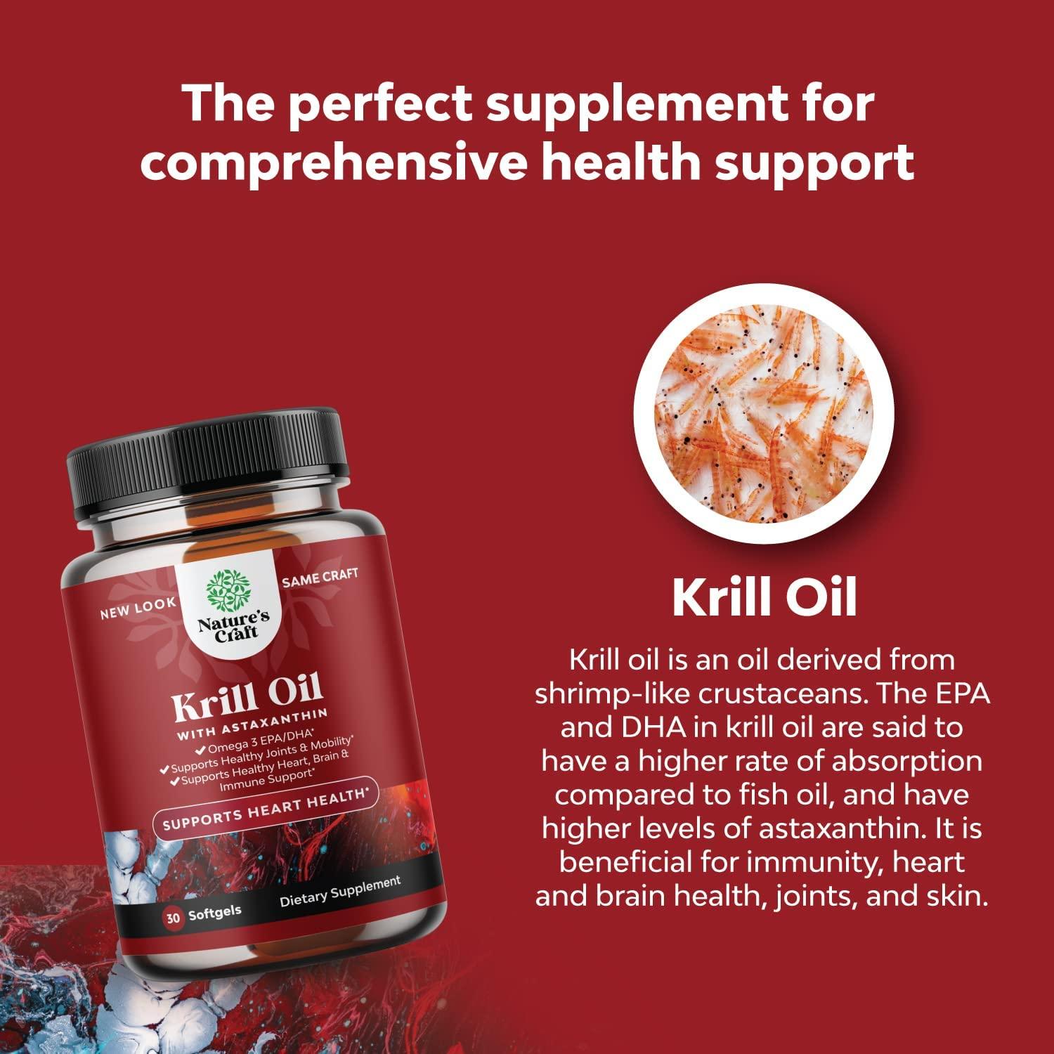 Antarctic Krill Oil Softgels High Absorption Krill Oil Omega 3 Fatty
