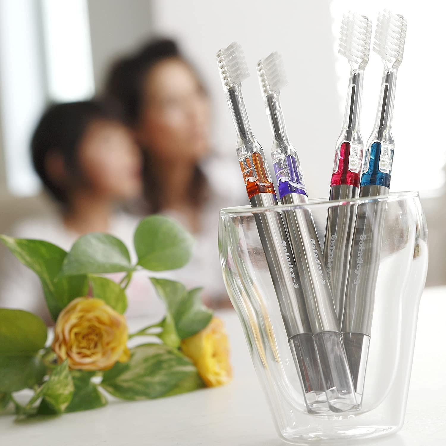 SOLADEY Ionic Toothbrush Replacement Heads (4 Pack) Binchotan Charcoal