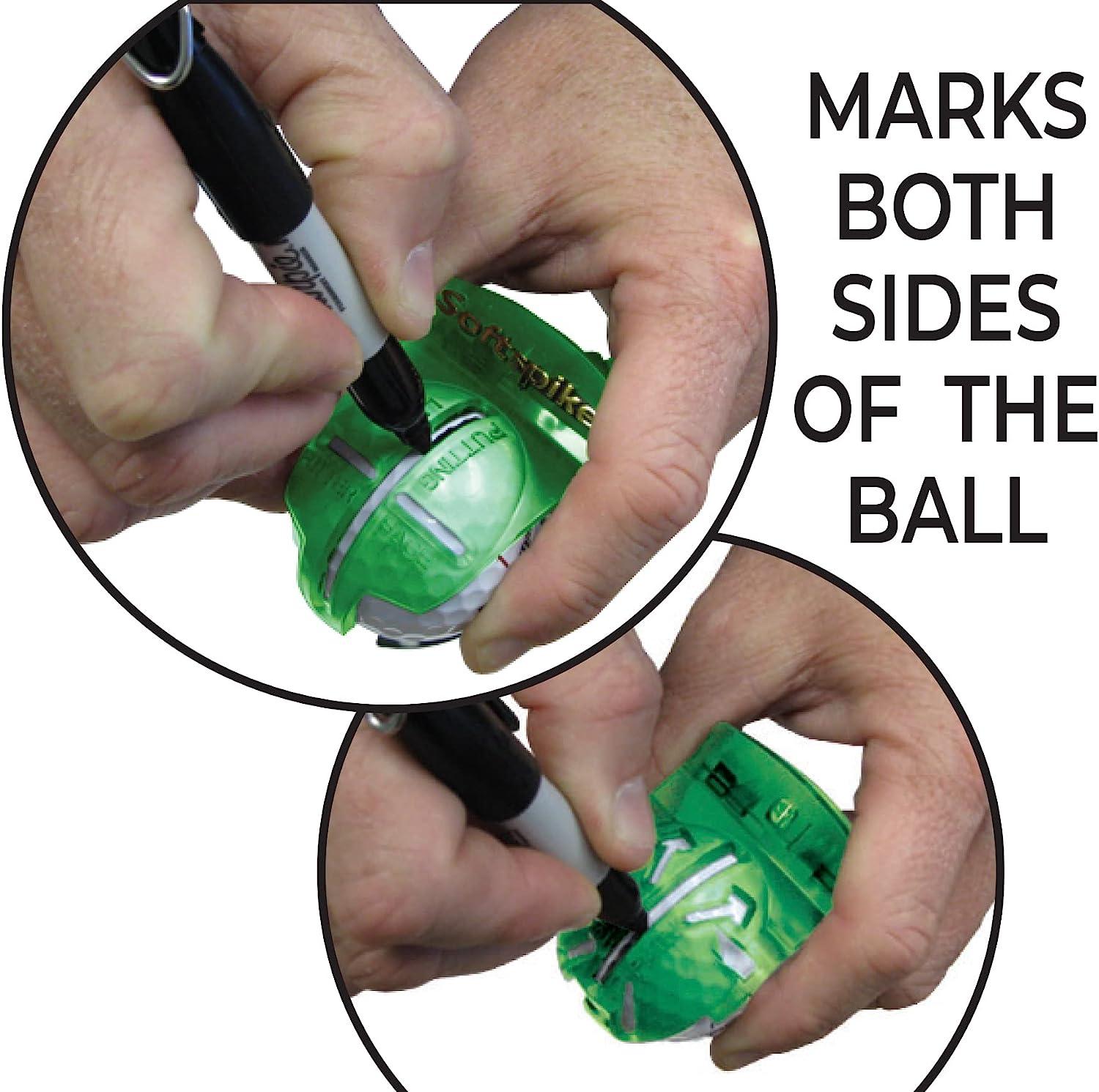 Softspikes BLM8006 Golf Ball Alignment Tool , Green