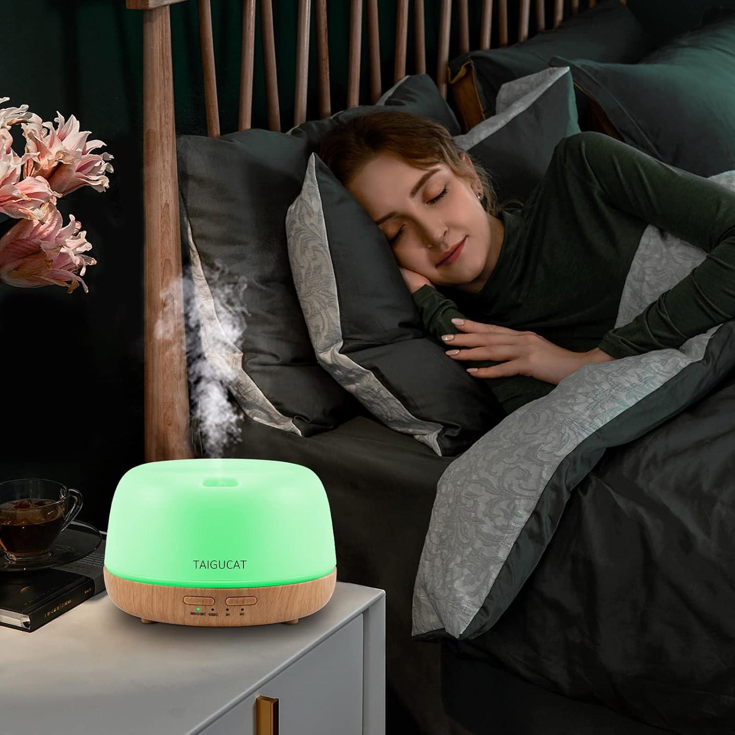 TAIGUCAT 300ml Mini Essential Oil Diffuser with Remote Control - 7 ...