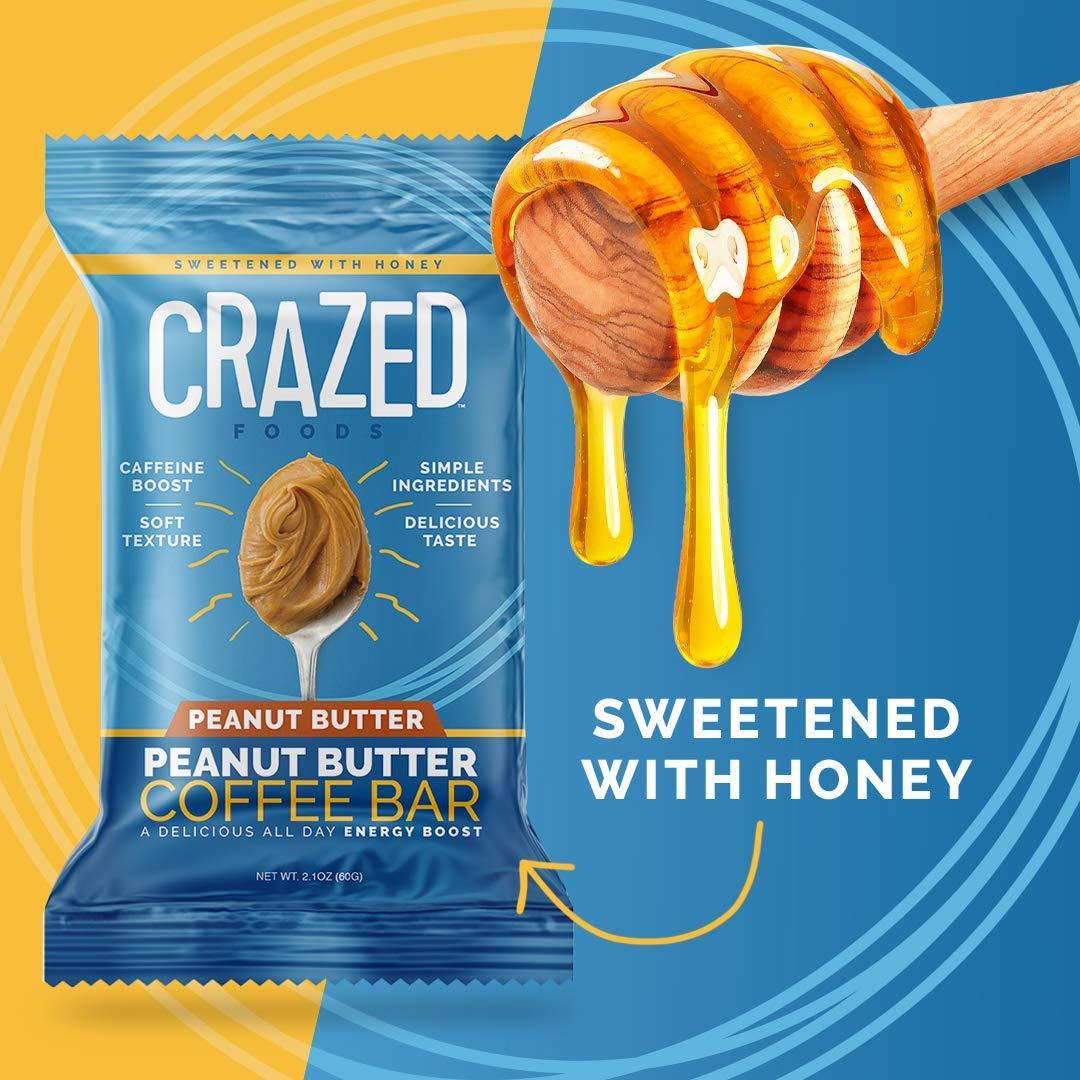 Crazed Foods, Peanut Butter Coffee Energy Bar, Simple Ingredients