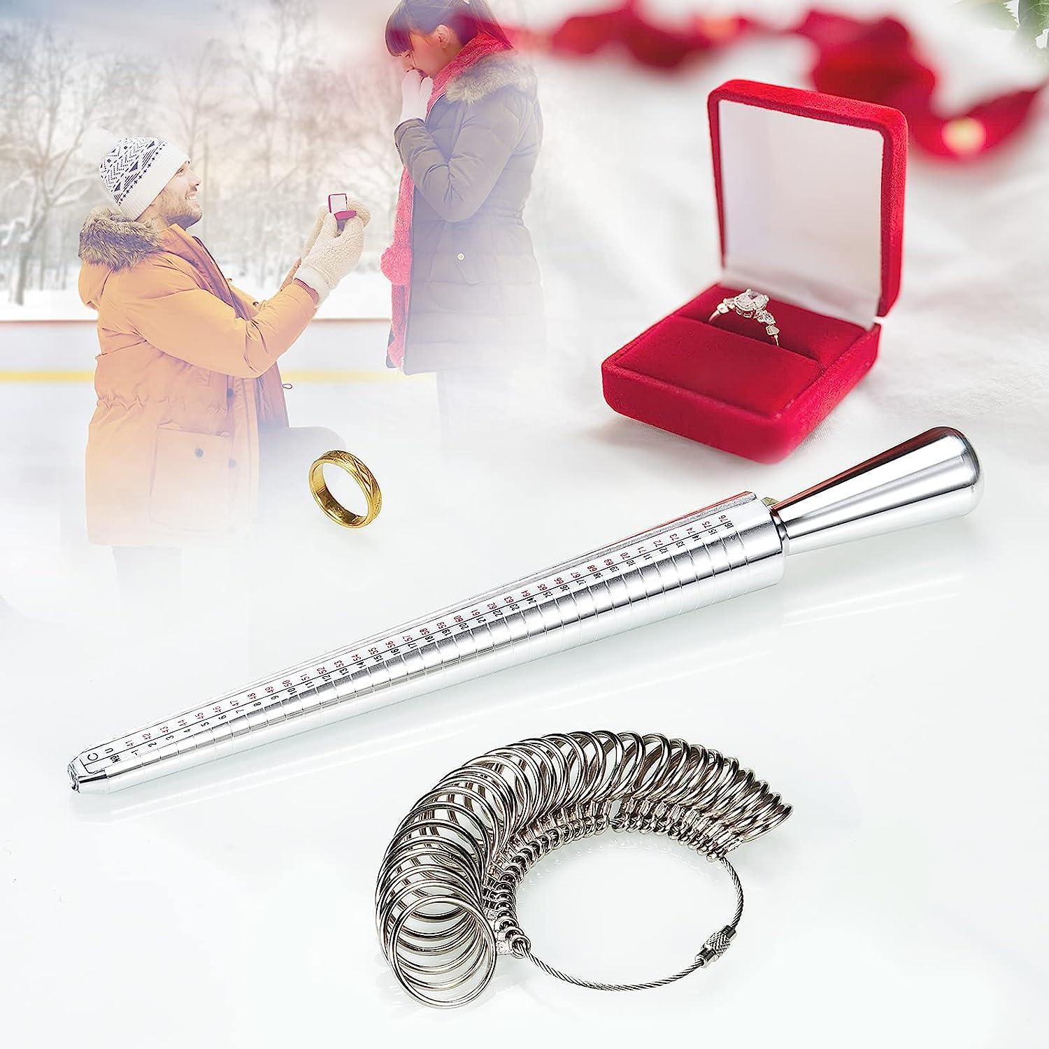  Ring Size Measuring Tool Metal Ring Mandrel Ring Sizer Guage  Ring Measurements and Finger Measurements Kit : Arts, Crafts & Sewing