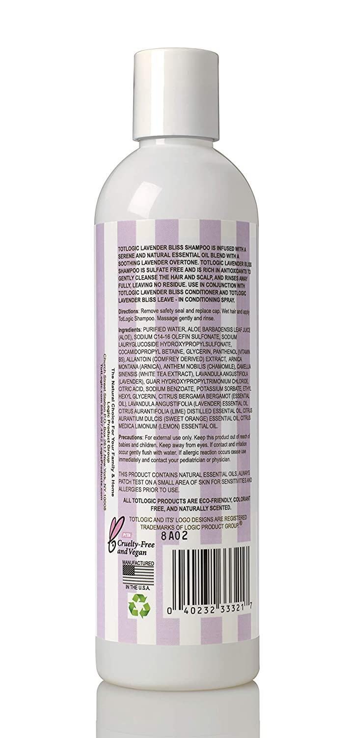 TotLogic Lavender Bliss Baby Shampoo 8 oz SulfateFree, No Phthalates