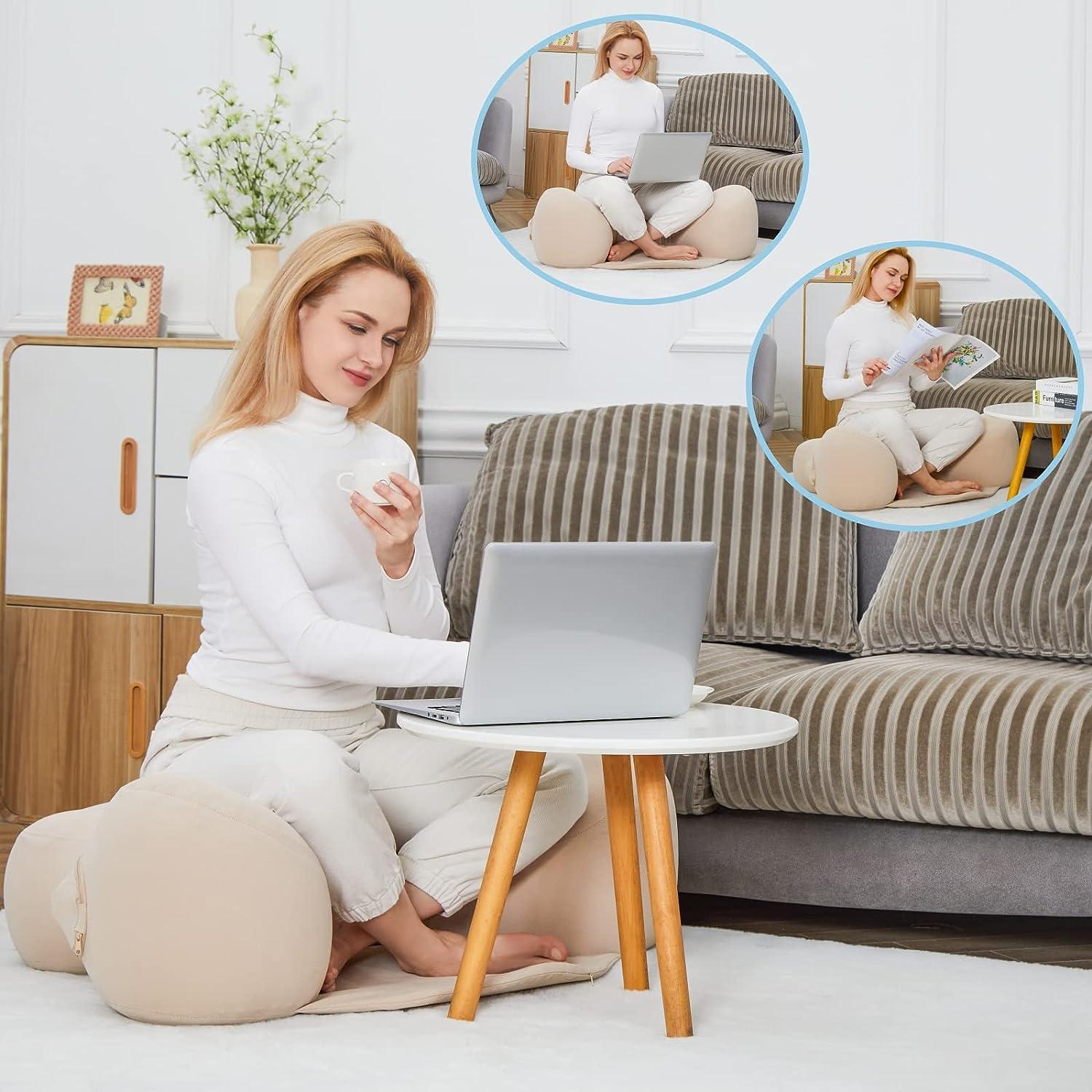 Inflatable Large Meditation Cushion for Zafu Yoga Meditation Floor