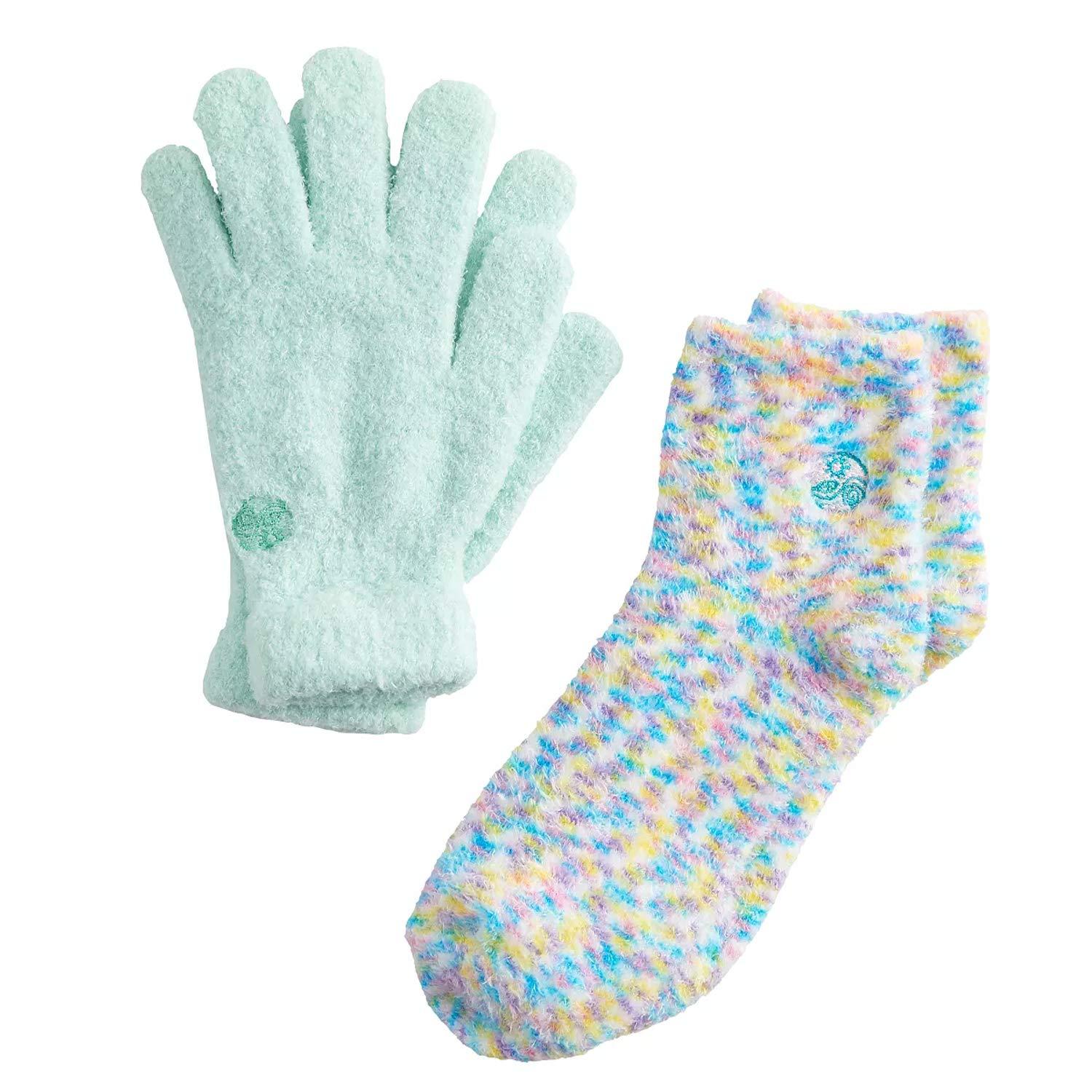 Earth Therapeutics Aloe Moisture Gloves & Socks Set - Confetti/Celedon