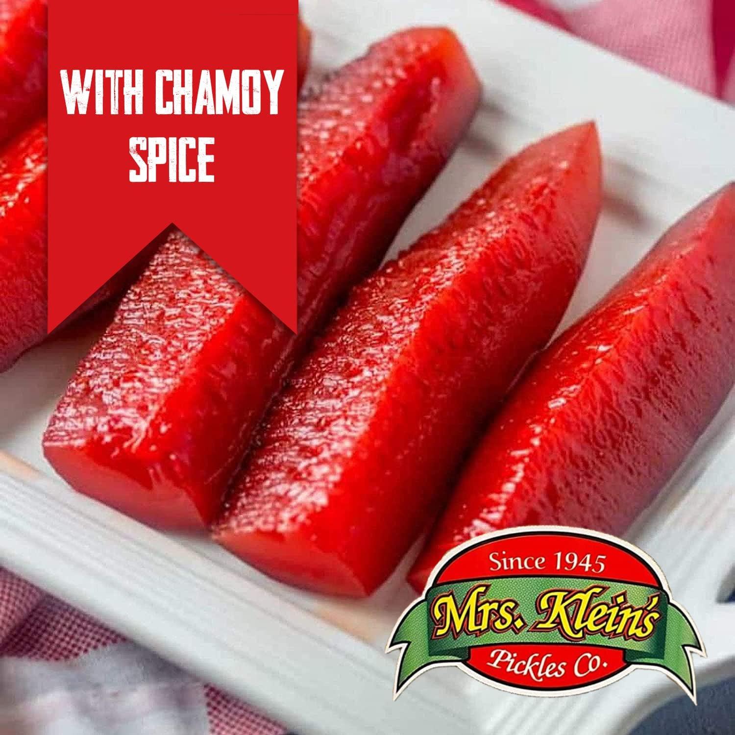 Mrs. Klein's Chamoy Pickles Popular red pickles in Chamoy Pickle Kit