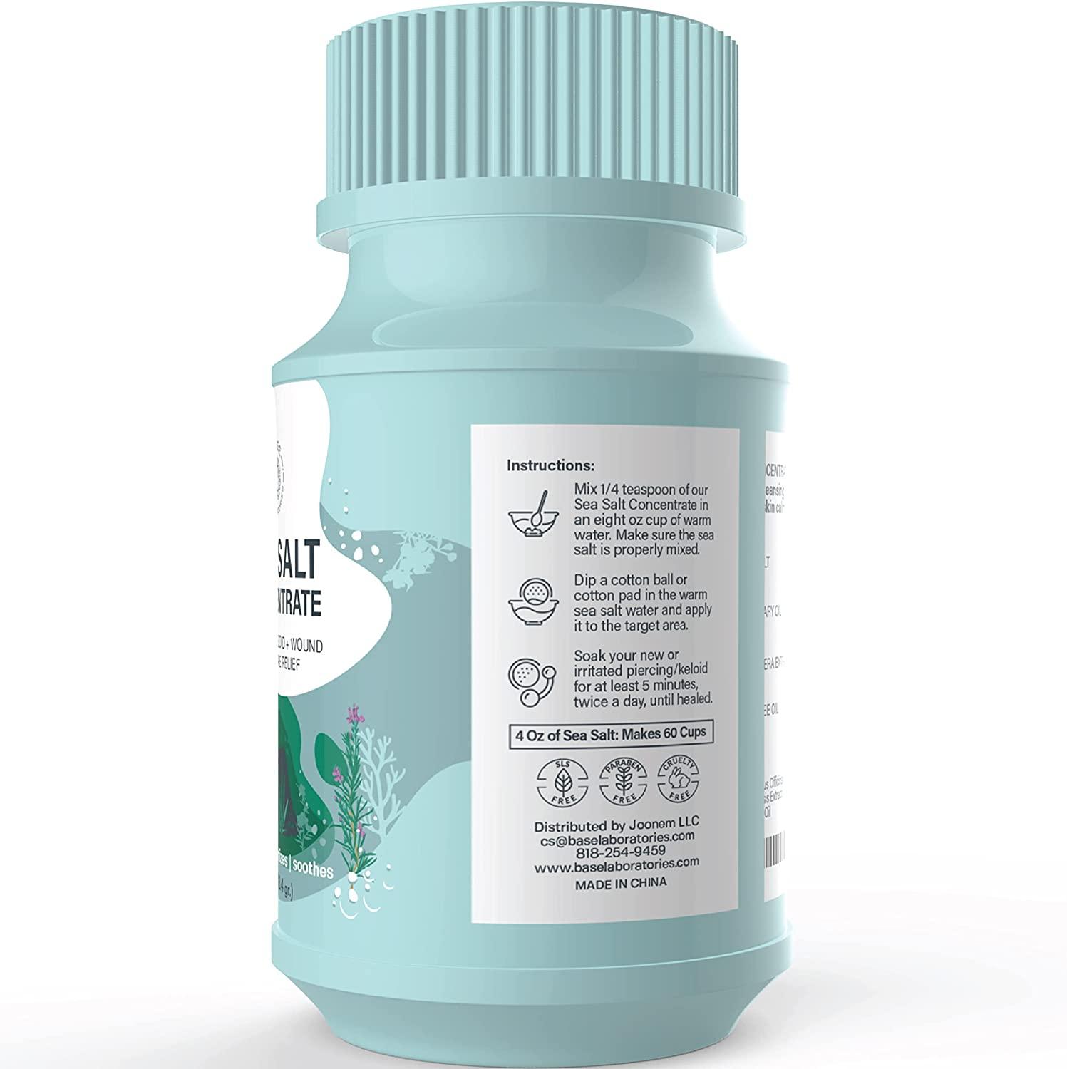 Base Labs Sea Salt Wash Piercing Aftercare Bump Treatment & Keloid