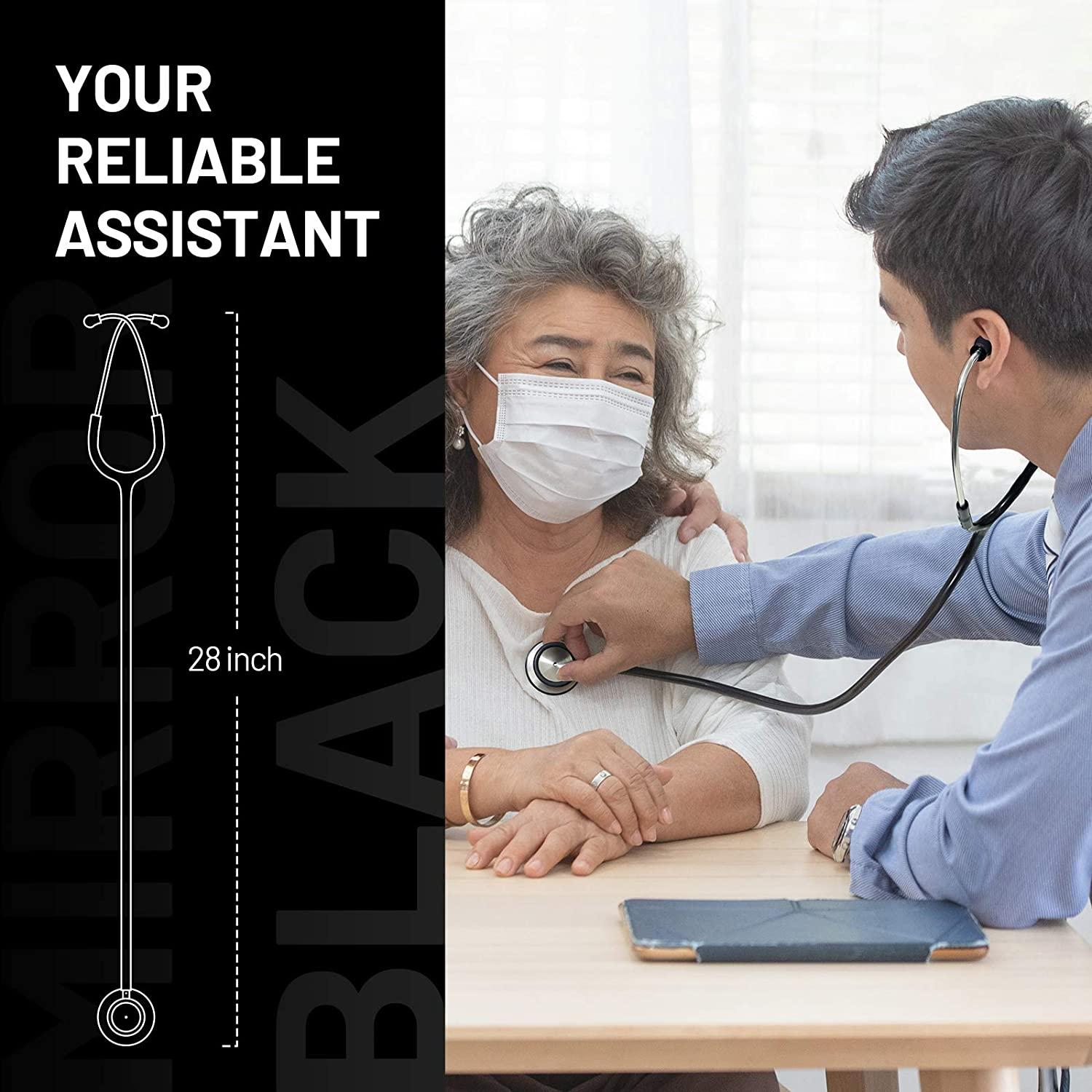 FriCARE Lightweight Dual Head Stethoscope 28 inch for Medical