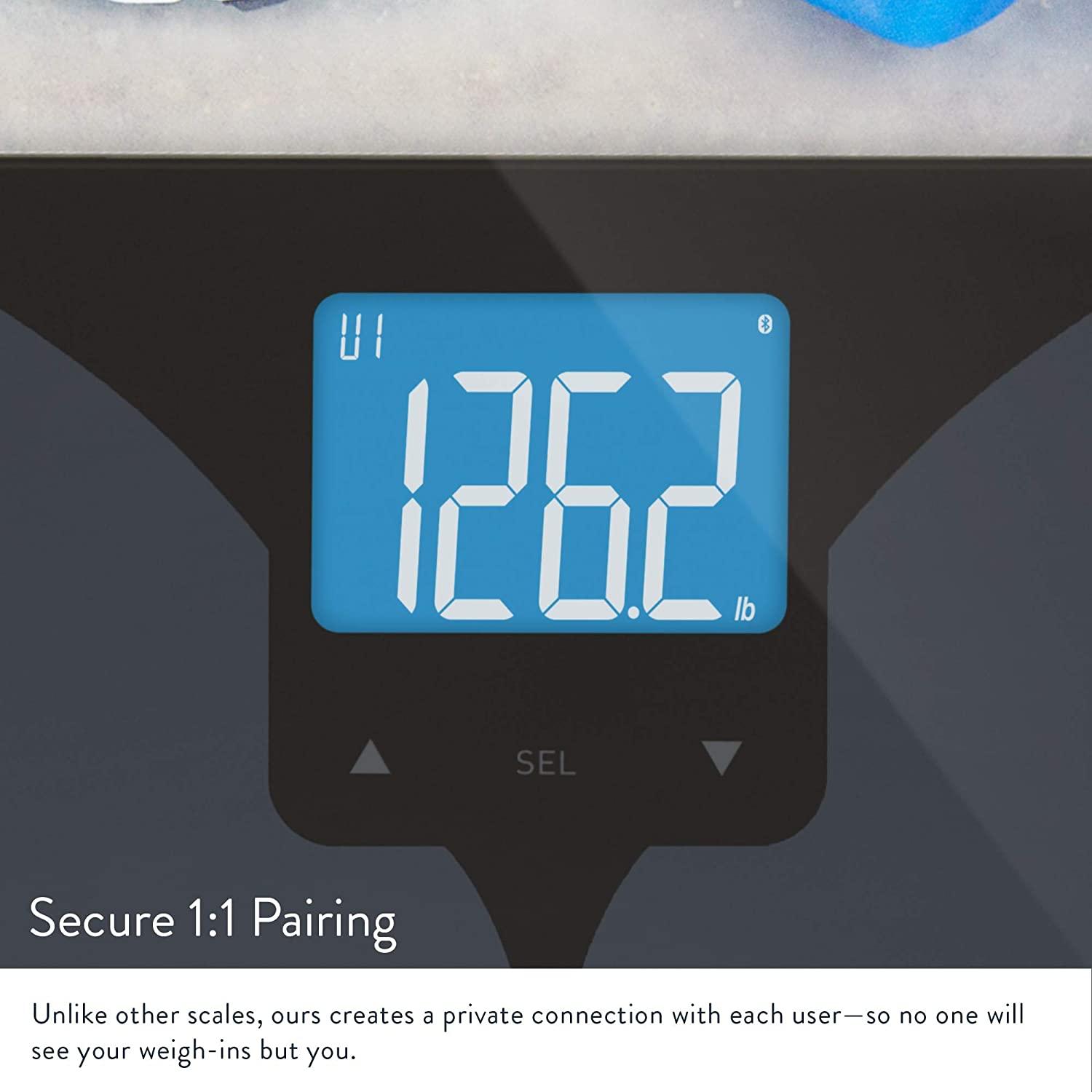 Greater Goods Bluetooth Connected Bathroom Smart Scale, Measures