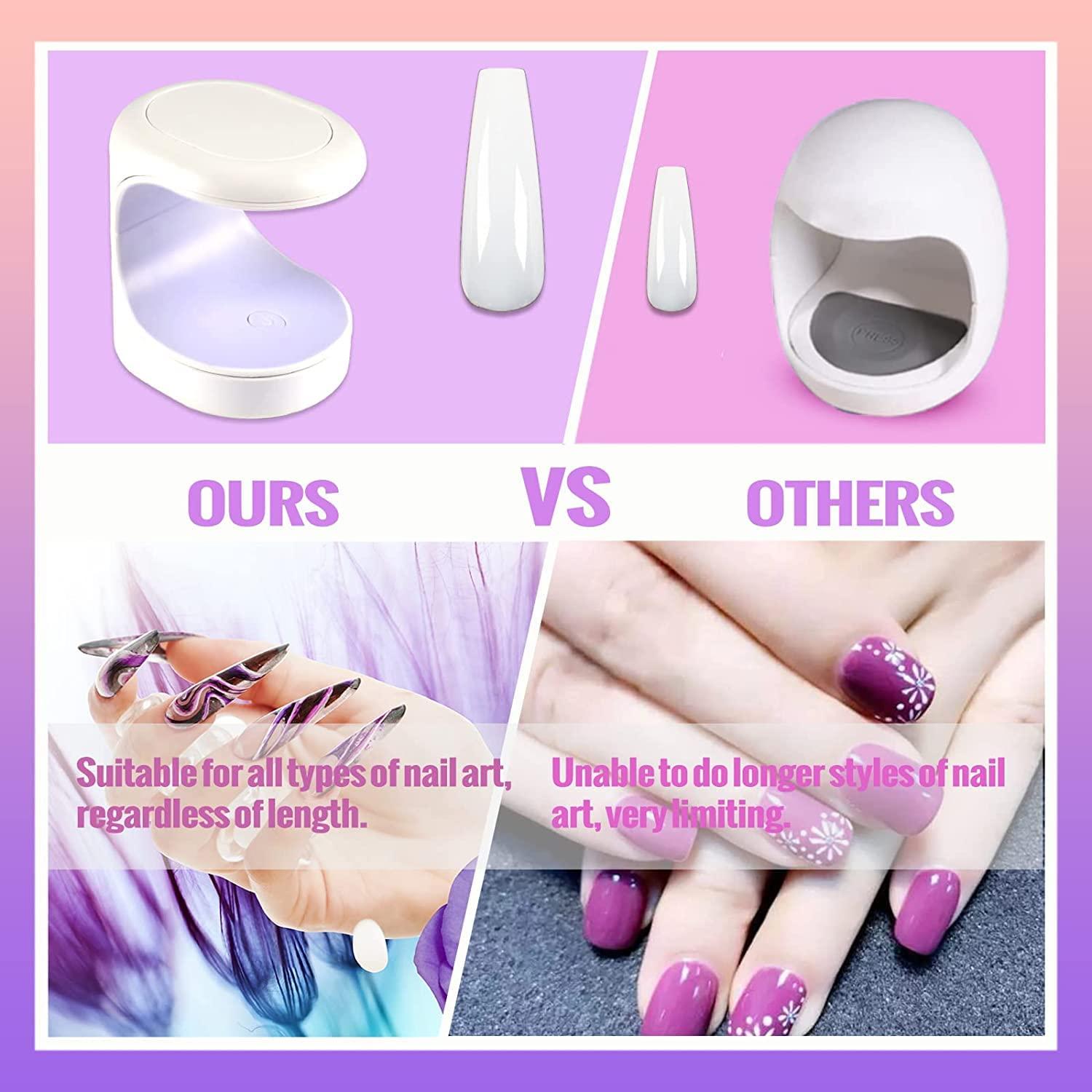 ANGNYA Mini UV LED Nail Lamp,Mini UV Light for Gel Nails Nail Dryer for