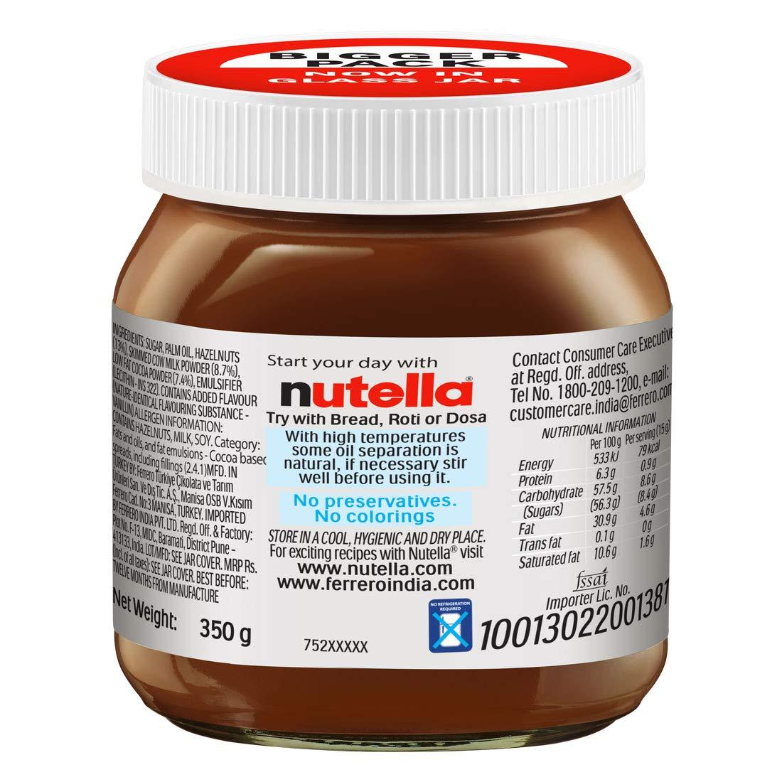 Nutella Hazelnut Spread 350g 12.4oz Glass Jar Imported From Poland
