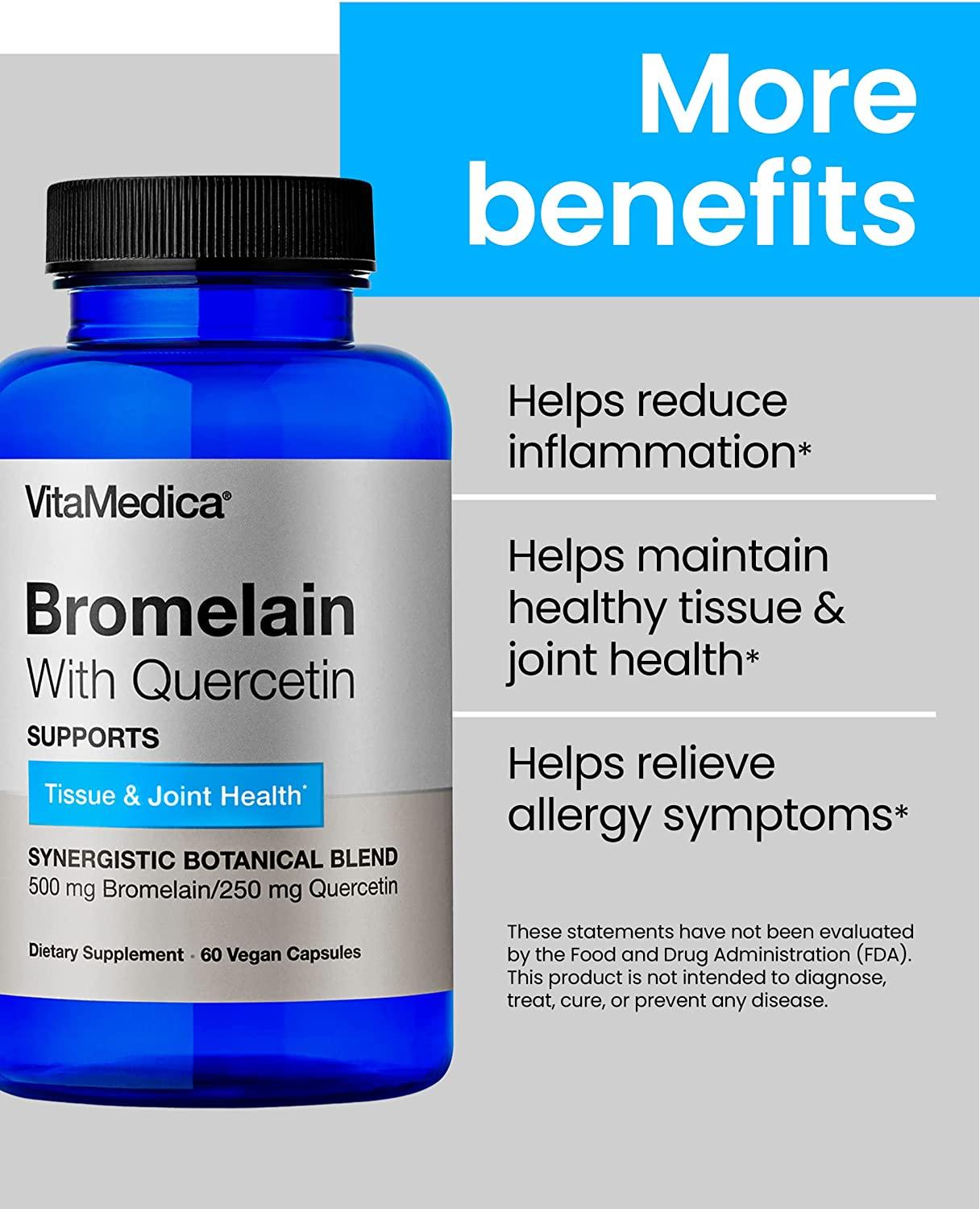 VitaMedica Bromelain with Quercetin 2400 GDUGram Sprains Bruising
