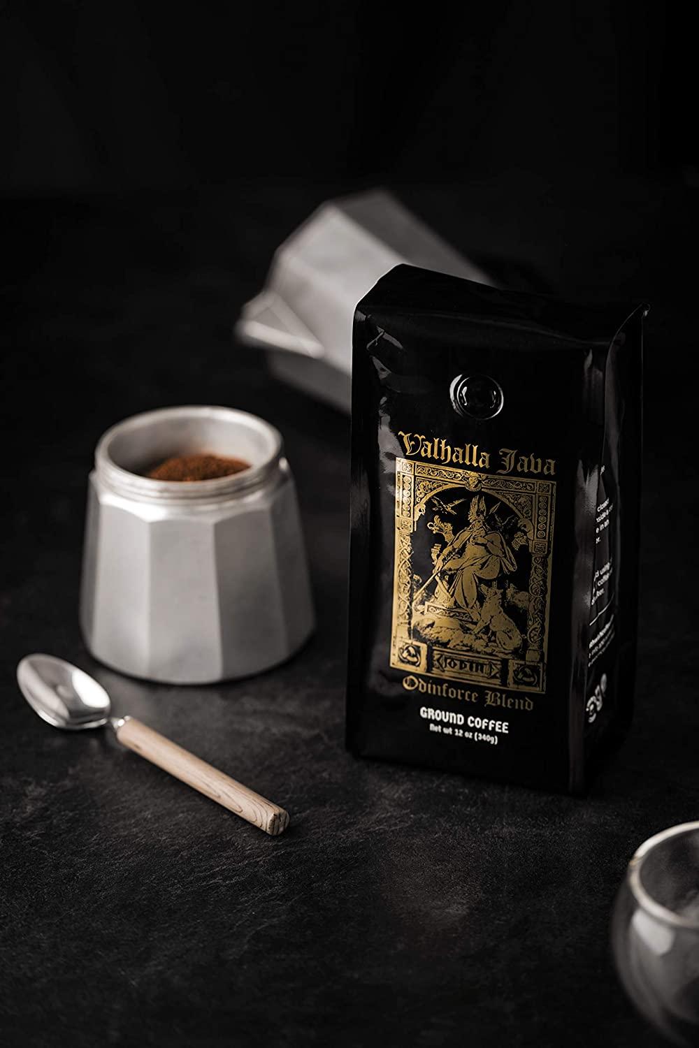 Death Wish Coffee Valhalla Java Dark Roast Grounds, 12 Oz, The World's