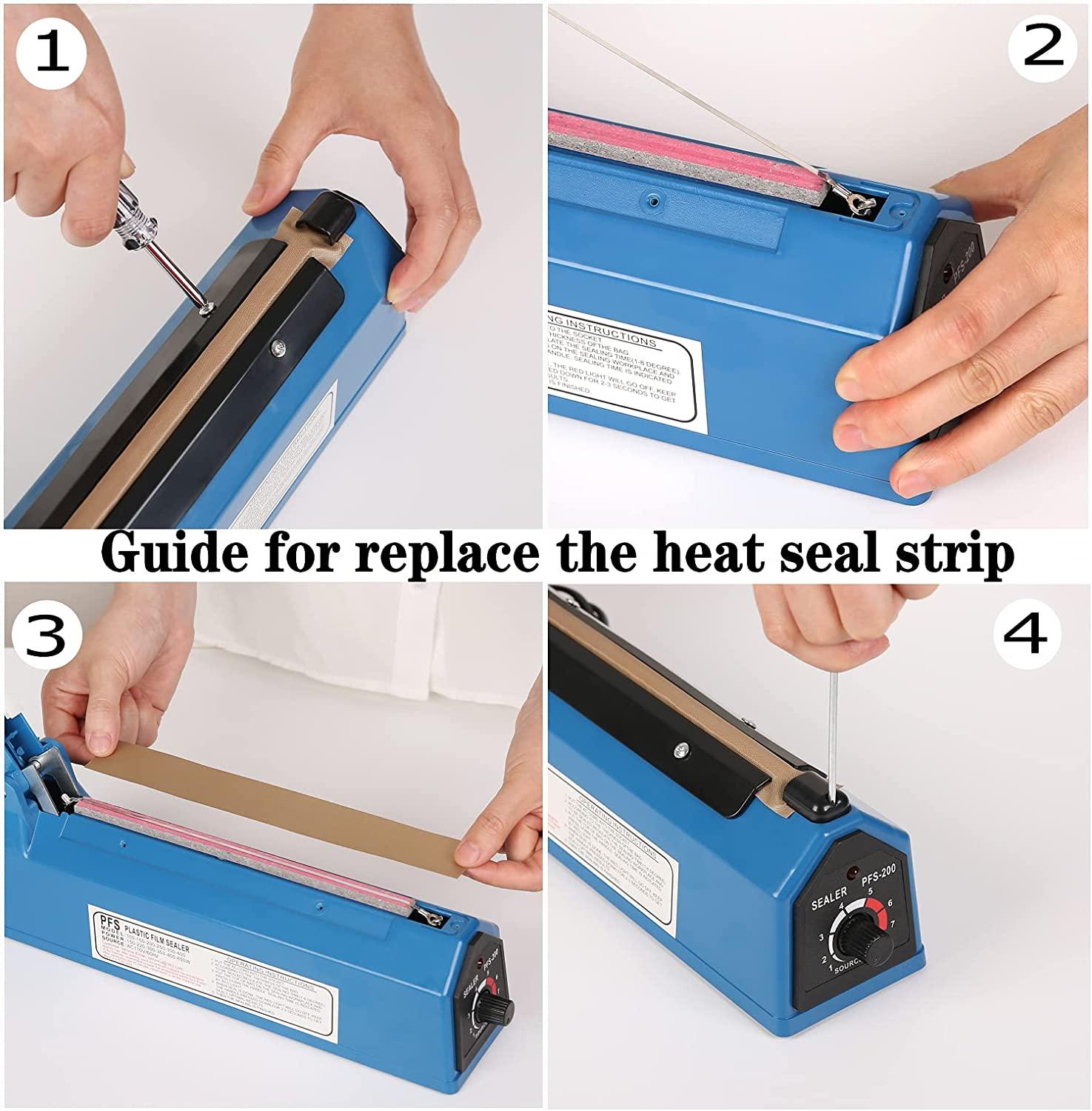 Impulse Heat Sealer Manual Bags Sealer Heat Sealing Machine 8 Inch