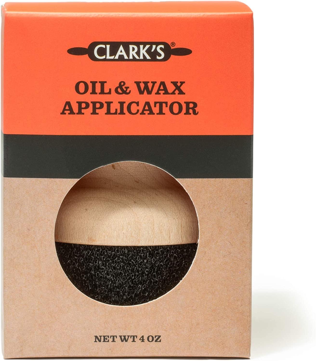 CLARK'S Cutting Board Oil & Wax Applicator Round Wood Applicator for