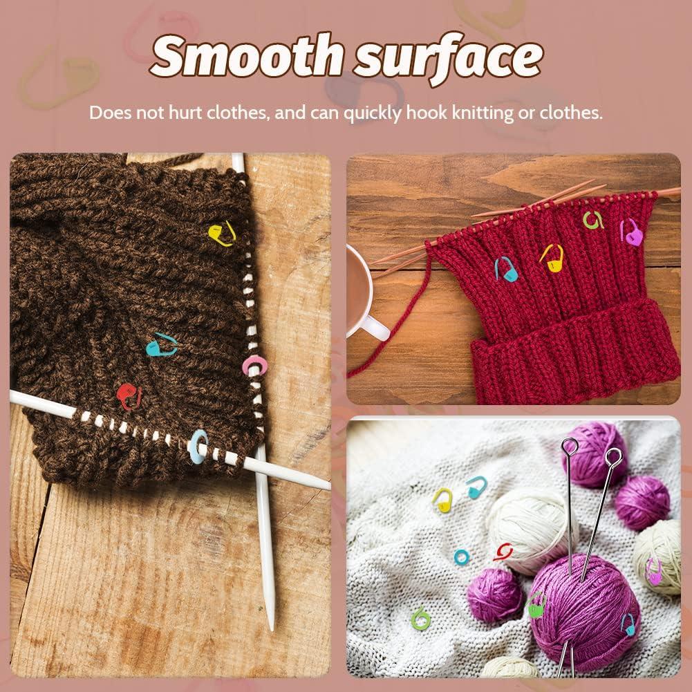 100PCS Mix Color Knitting Stitch Counter Crochet Locking Stitch Markers  Stitch Needle Clip Knitting Crochet Markers