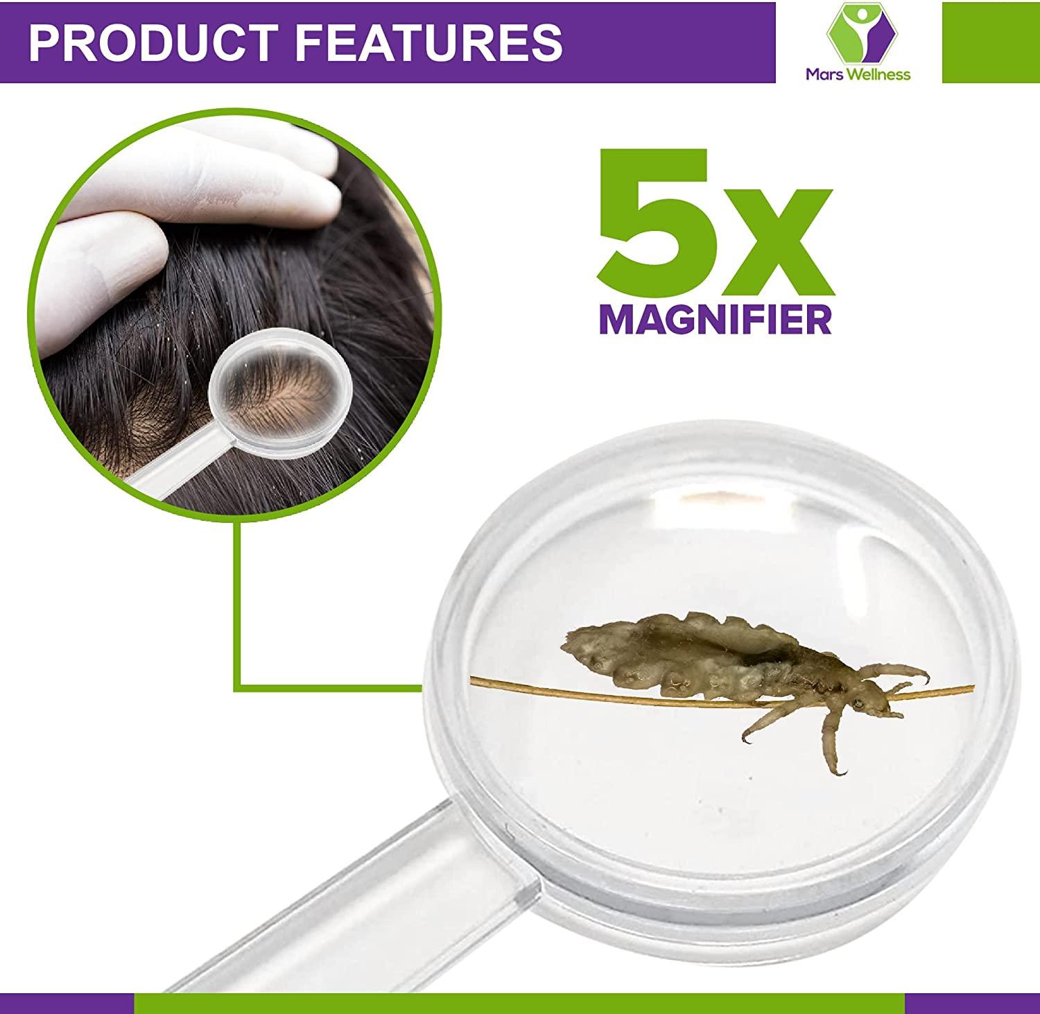 Premium 5 Piece Lice Comb Kit Complete Nit Removal Set with Fine